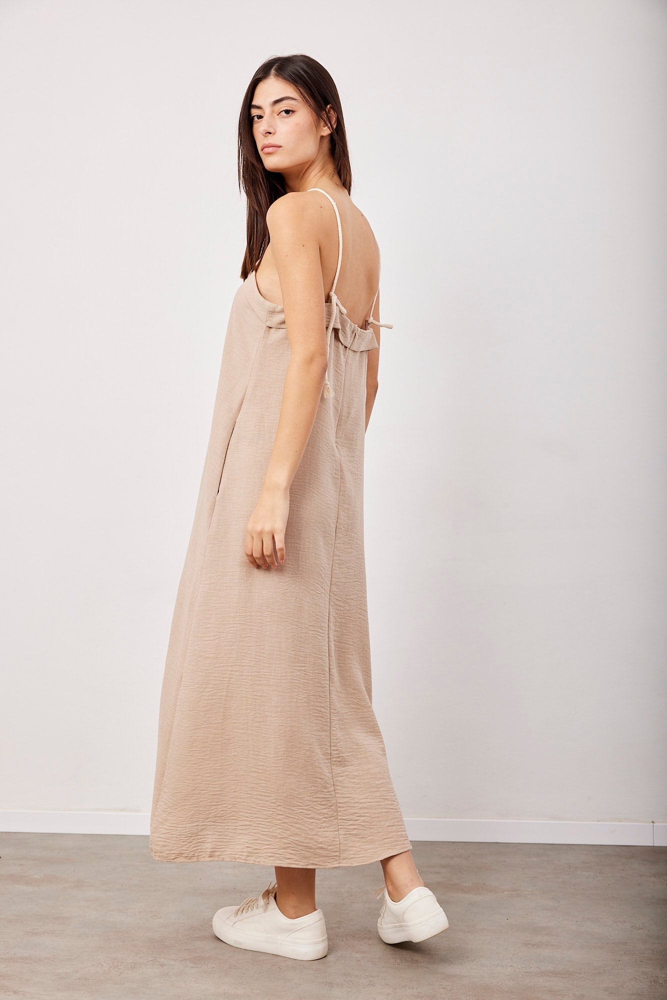 שמלת מקסי עם כתפיית שרוך - ITAY BRANDS