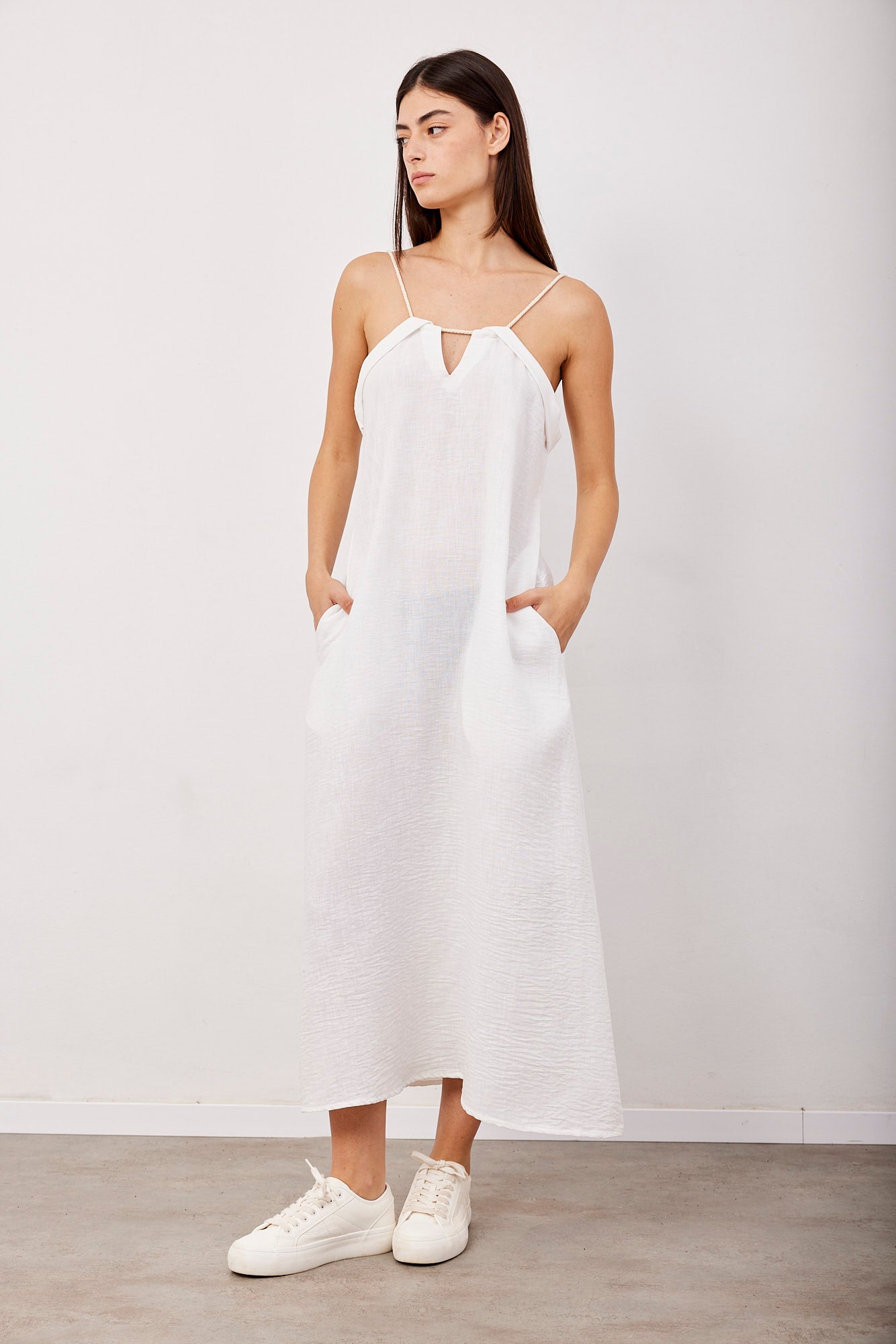 שמלת מקסי עם כתפיית שרוך - ITAY BRANDS