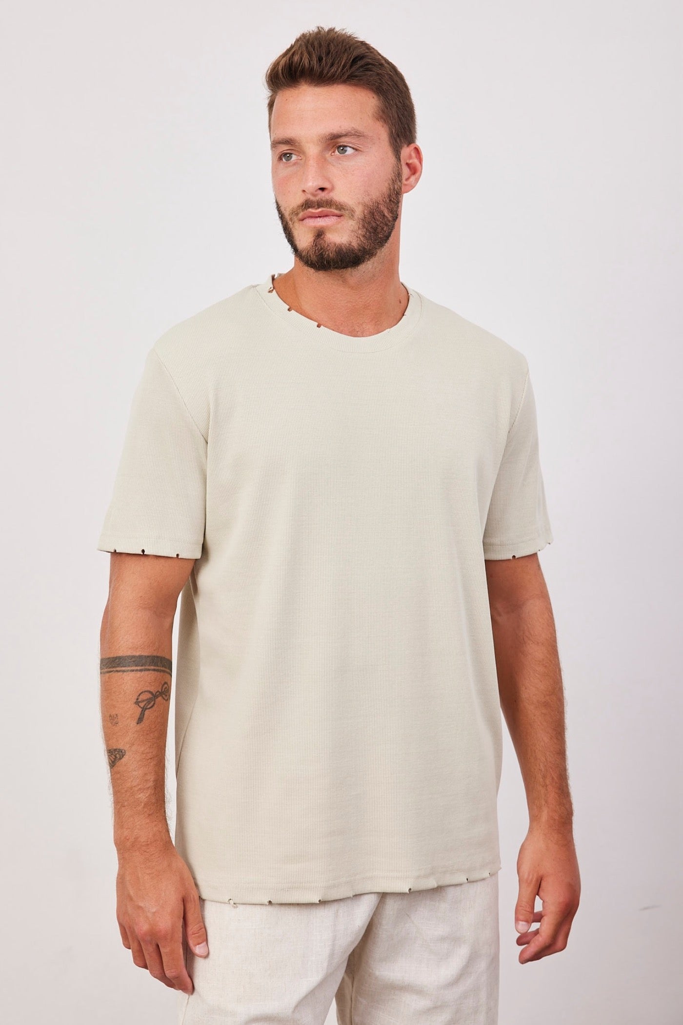 טי-שרט וופל עם קרעים - ITAY BRANDS