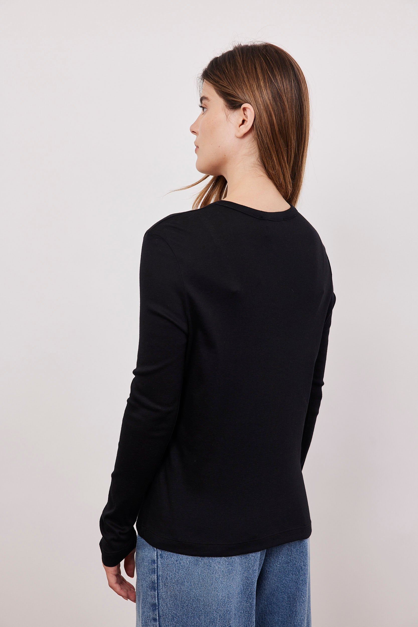 חולצת כותנה ארוכה מכופתרת