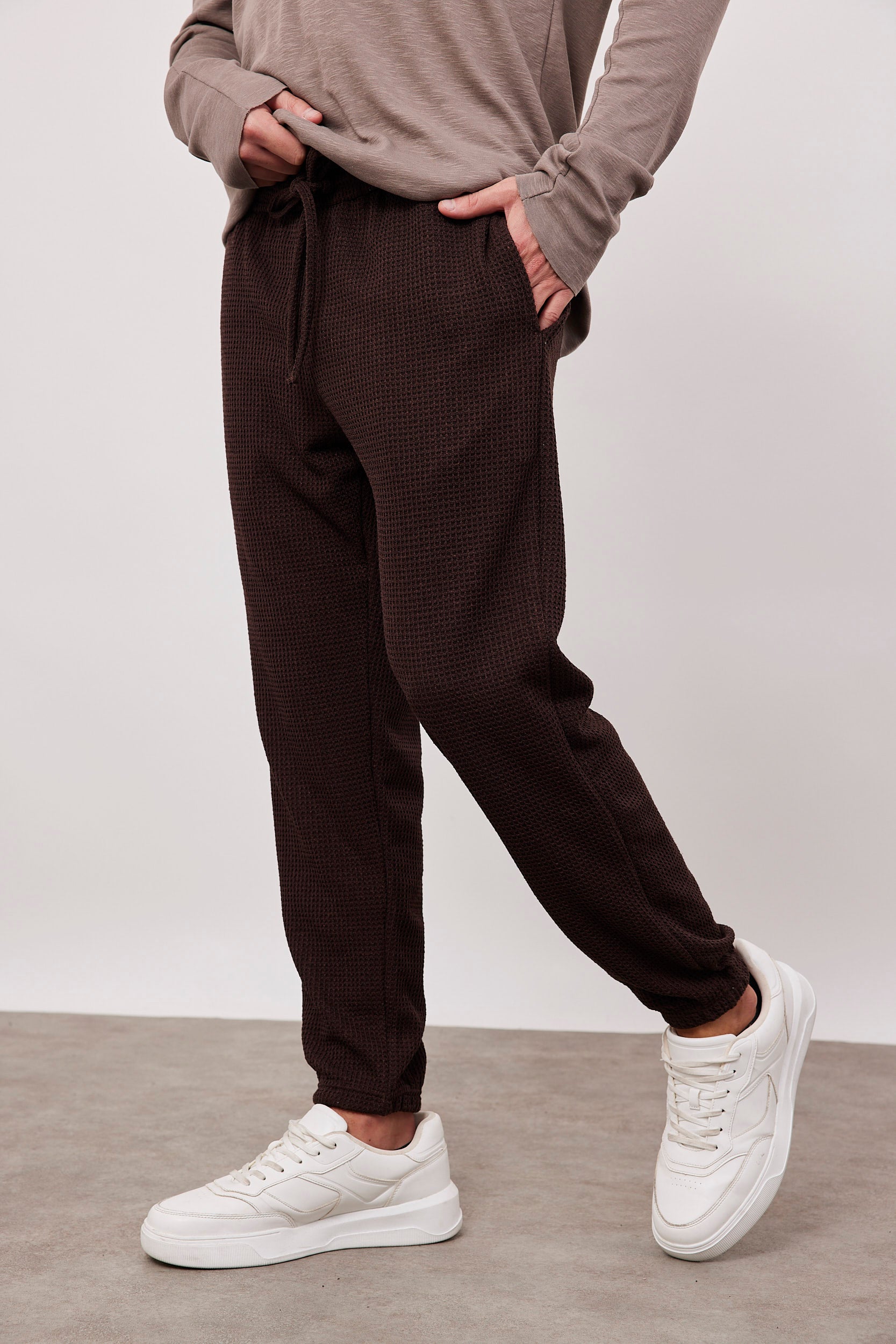 מכנסי סריג בד וופל