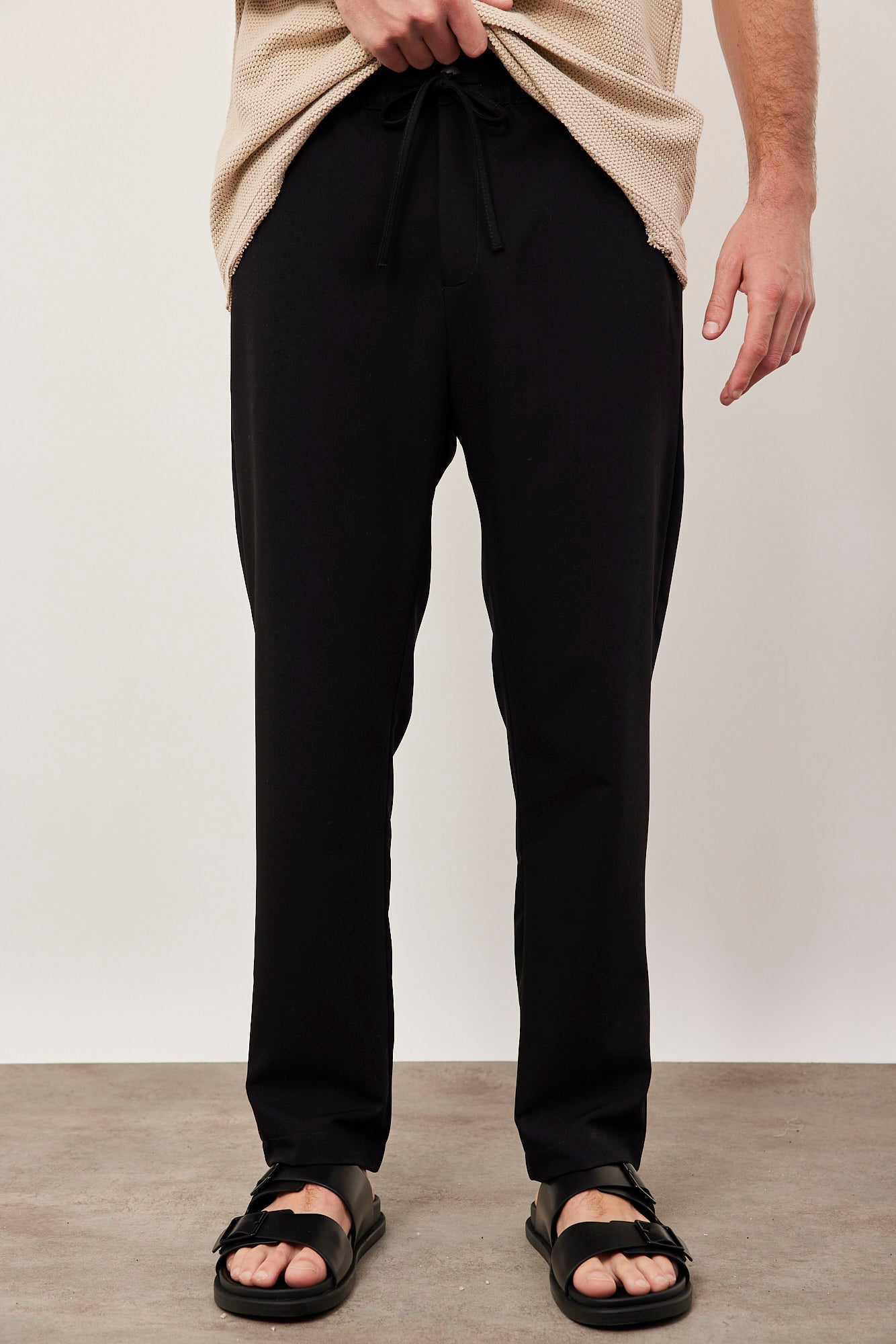 מכנסיים במראה מחוייט עם גומי במות - ITAY BRANDS