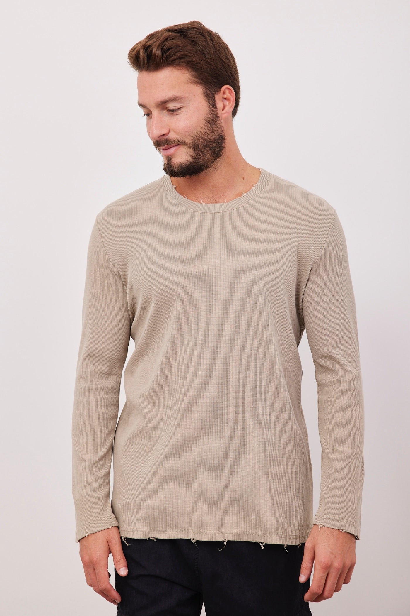 חולצה ארוכה בטקסטורת פסים בסיומת פרומה - ITAY BRANDS