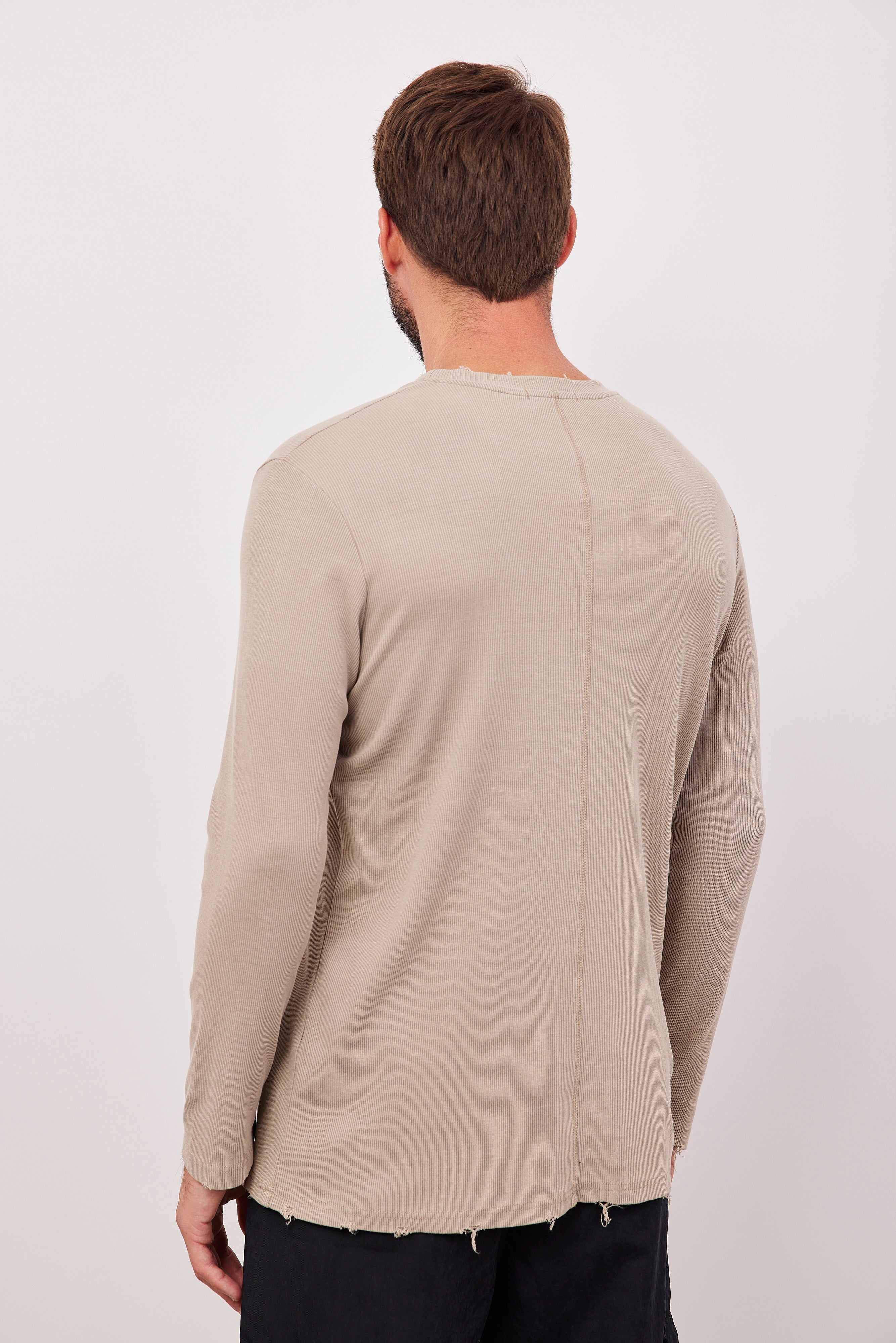 חולצה ארוכה בטקסטורת פסים בסיומת פרומה - ITAY BRANDS