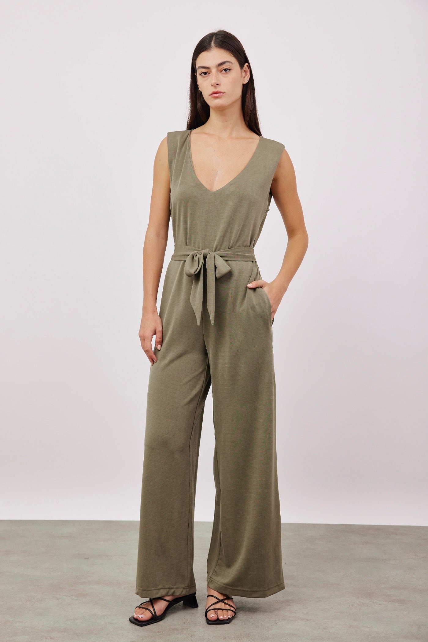 אוברול מבד נשפך עם קשירה - ITAY BRANDS