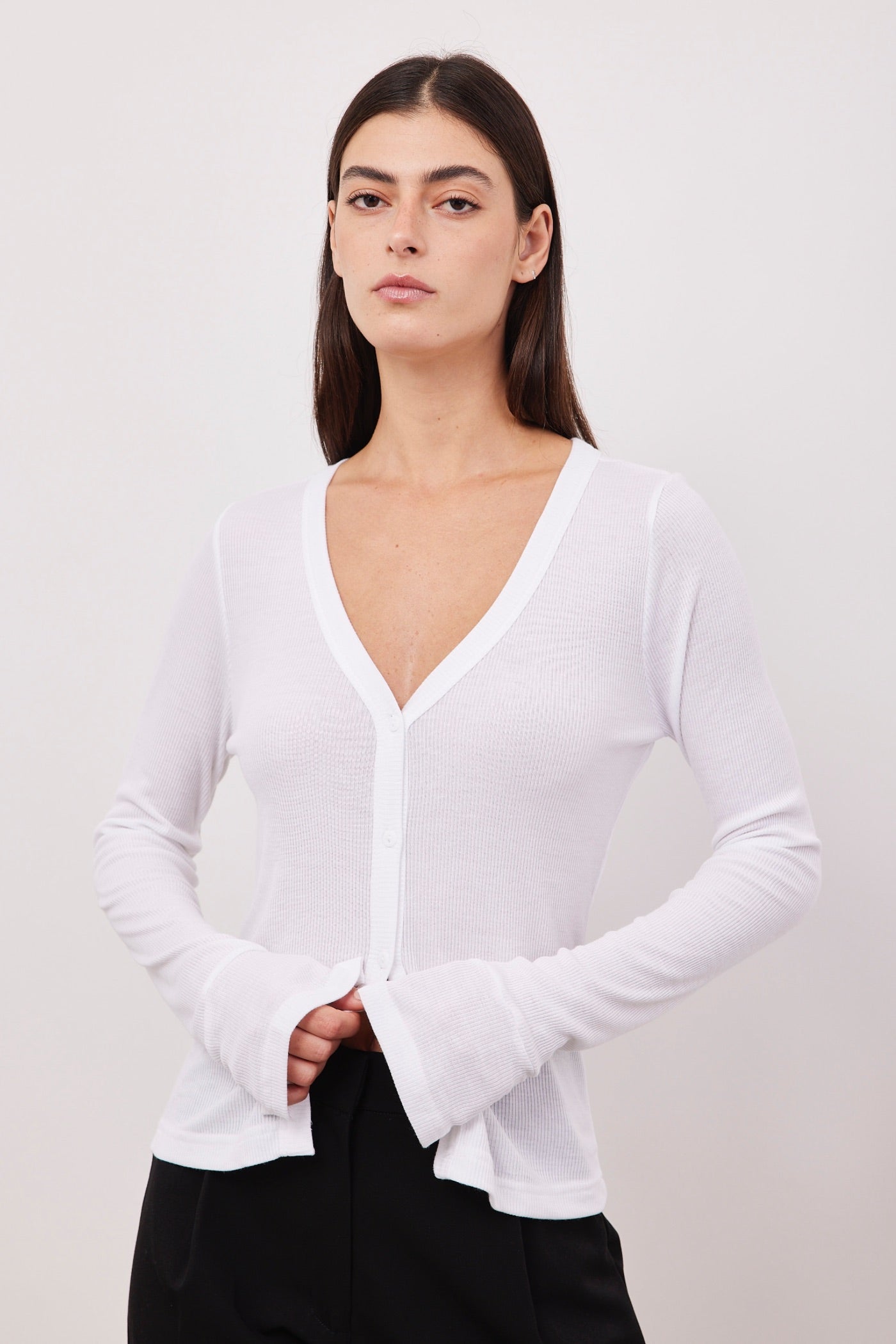 חולצה ארוכה רכה בשילוב כפתורים - ITAY BRANDS