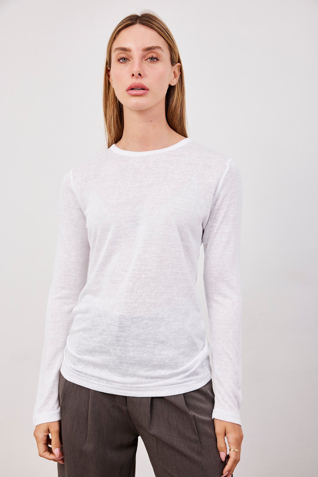 חולצת ניקי דמוי פשתן ארוכה - ITAY BRANDS