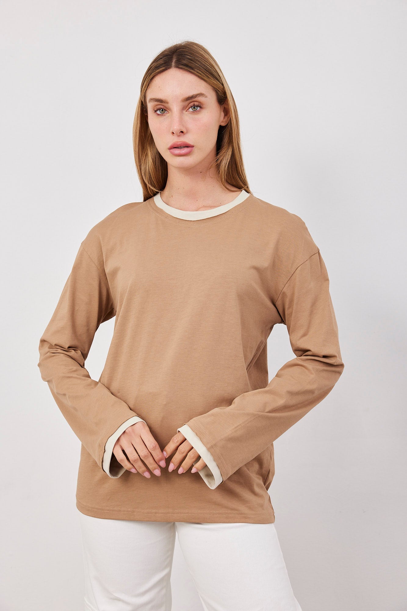 חולצה ארוכה במראה שכבות - ITAY BRANDS