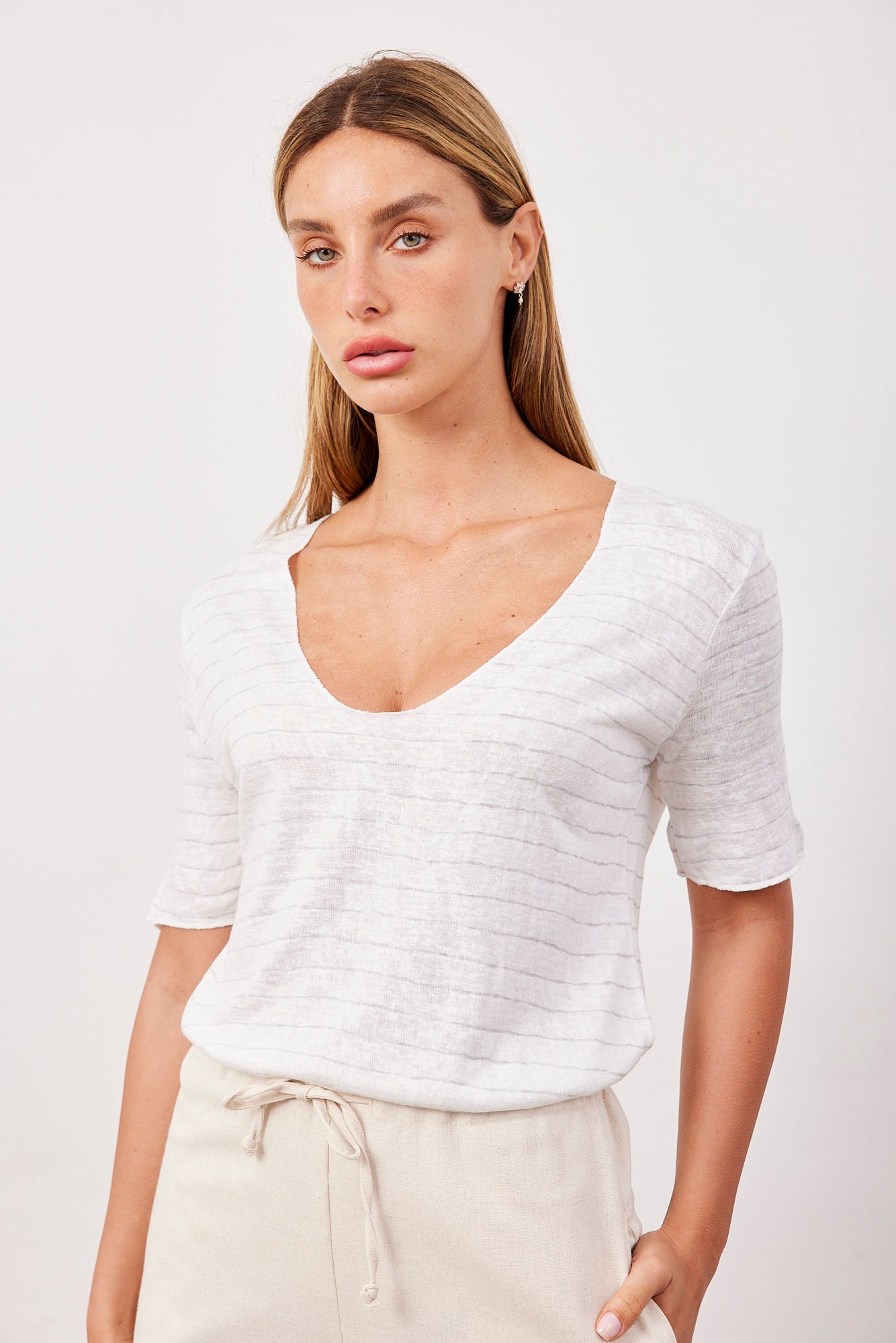 טי-שרט פסים מחשוף עגול - ITAY BRANDS