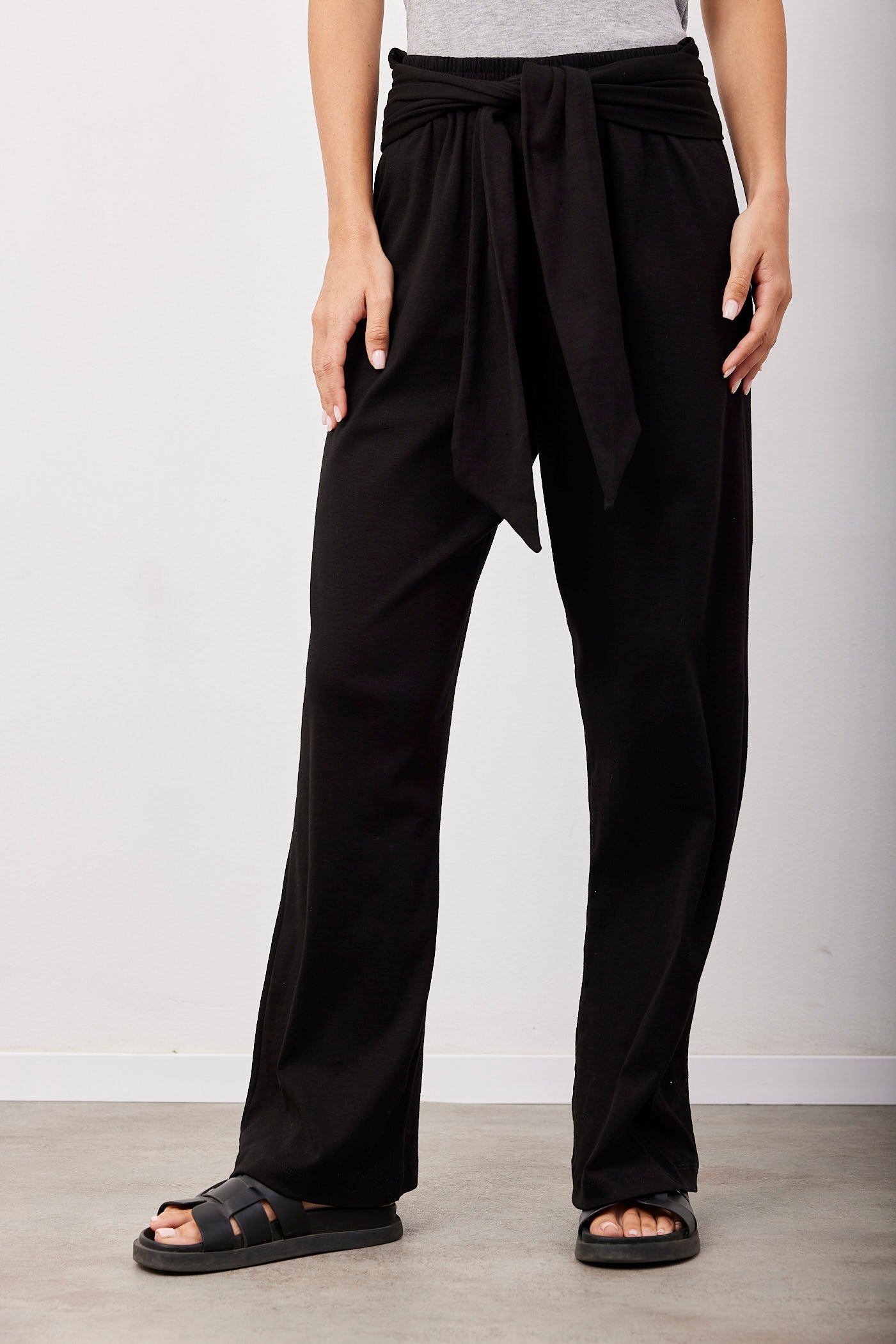 מכנסי טרנינג כותנה עם קשירה - ITAY BRANDS