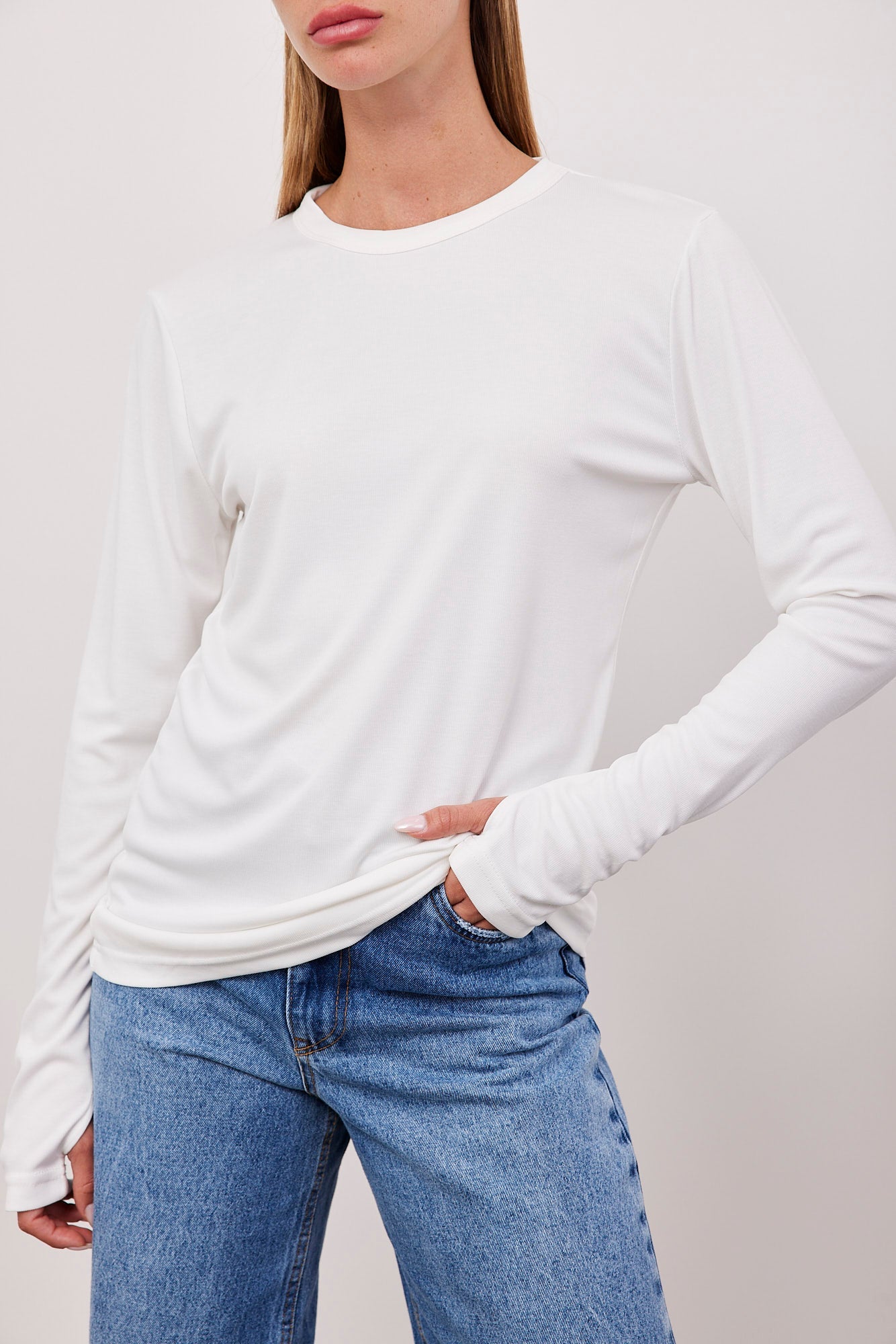 חולצה מבד מודל עם שרוול כפפה - ITAY BRANDS