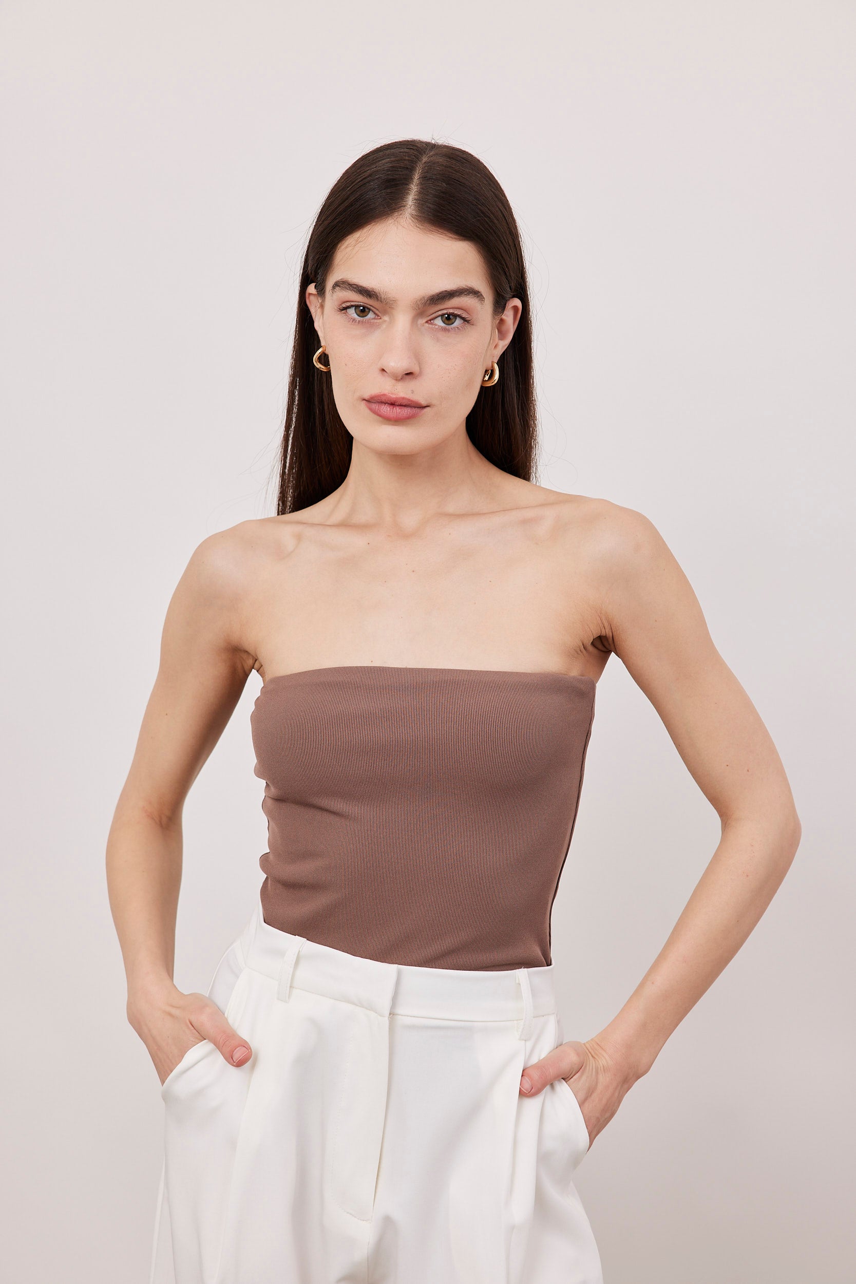 טופ סטרפלס מבד מחטב