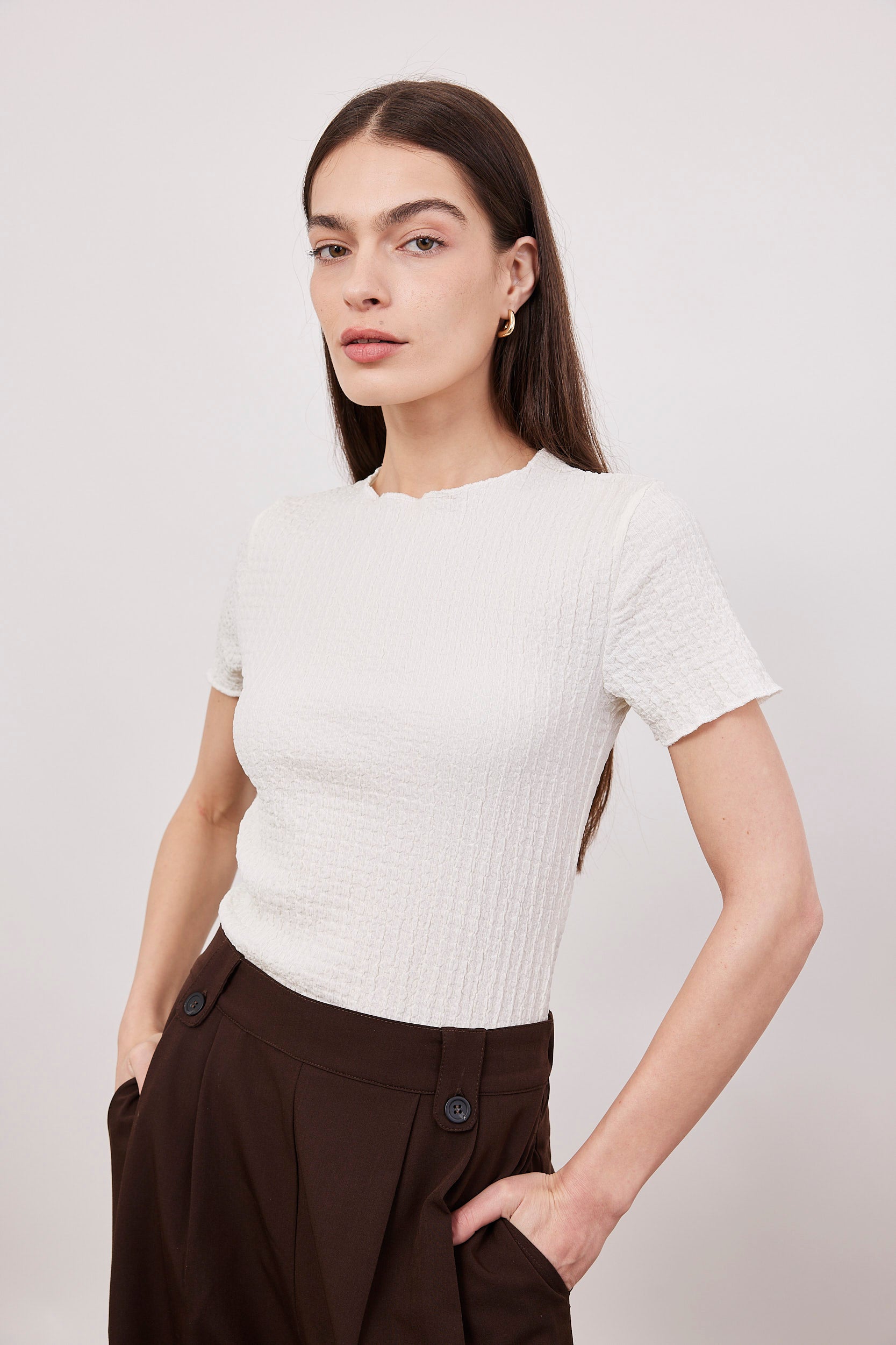 טי-שרט עם טקסטורה