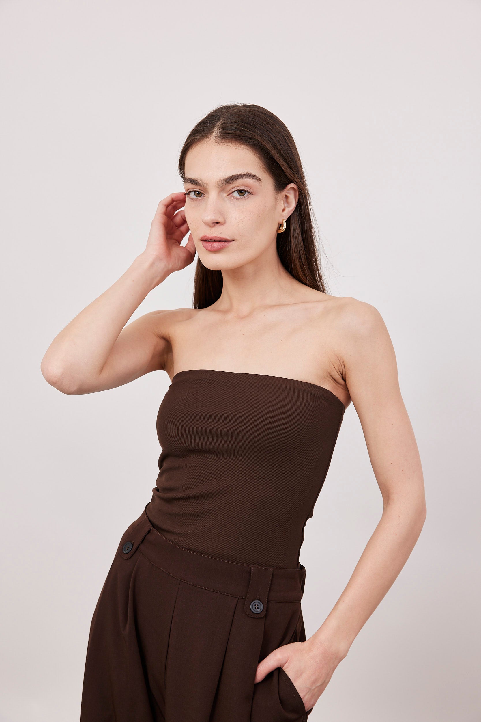 טופ סטרפלס מבד מחטב