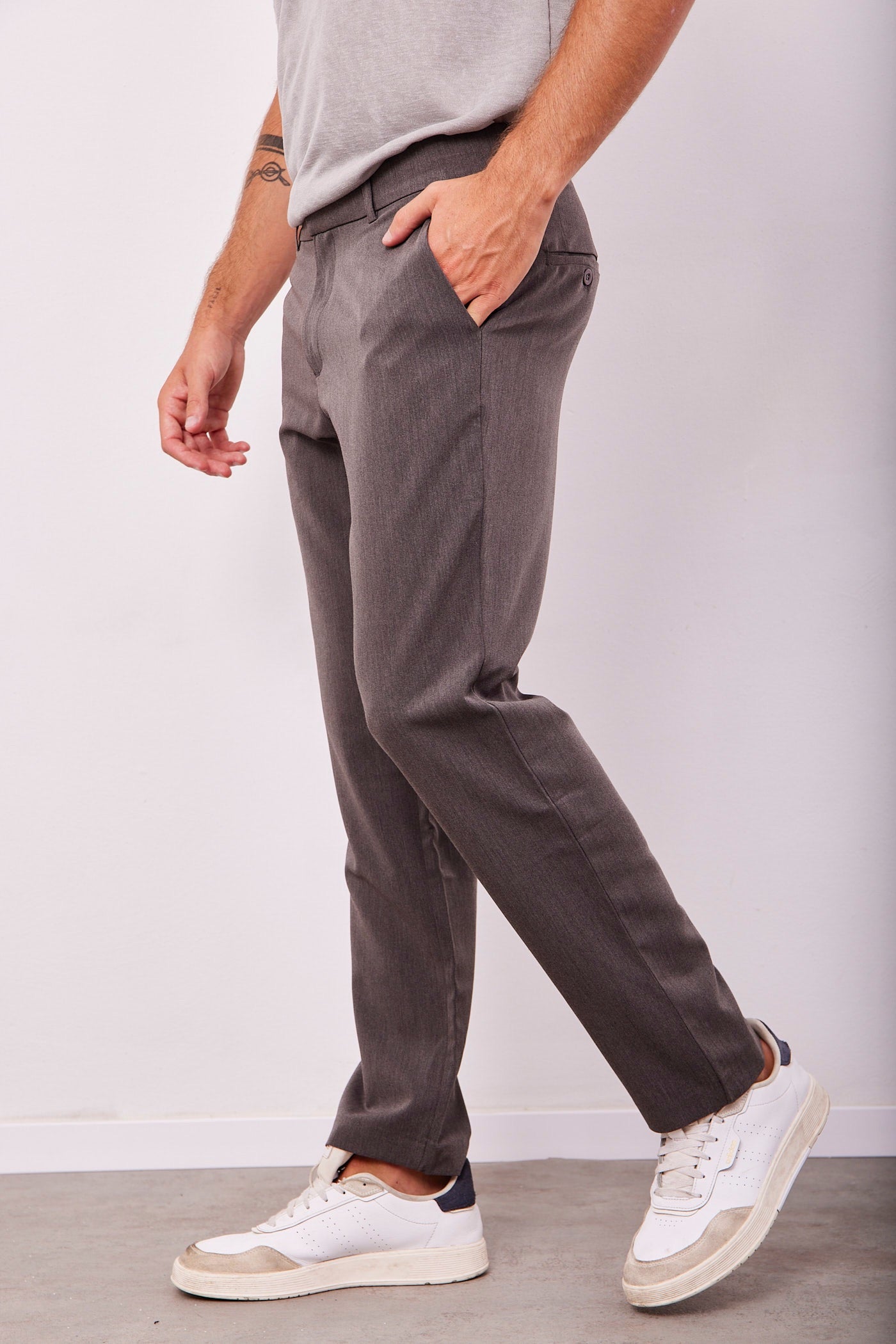 מכנסיים מחויטים - אפור כהה - ITAY BRANDS