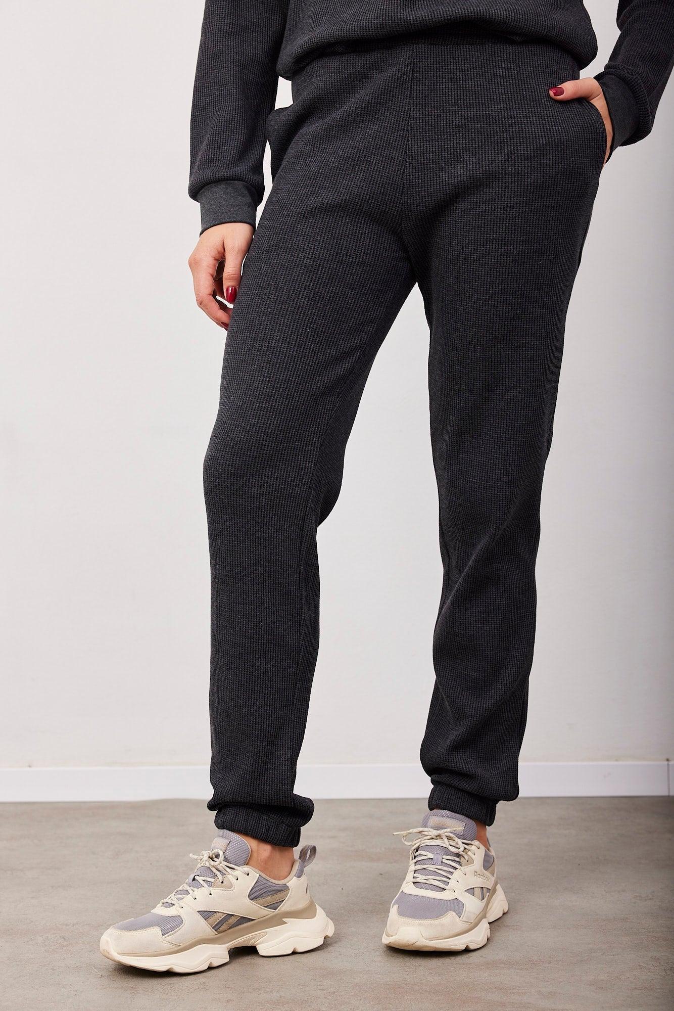 חליפת וופל צווארון עגול - ITAY BRANDS