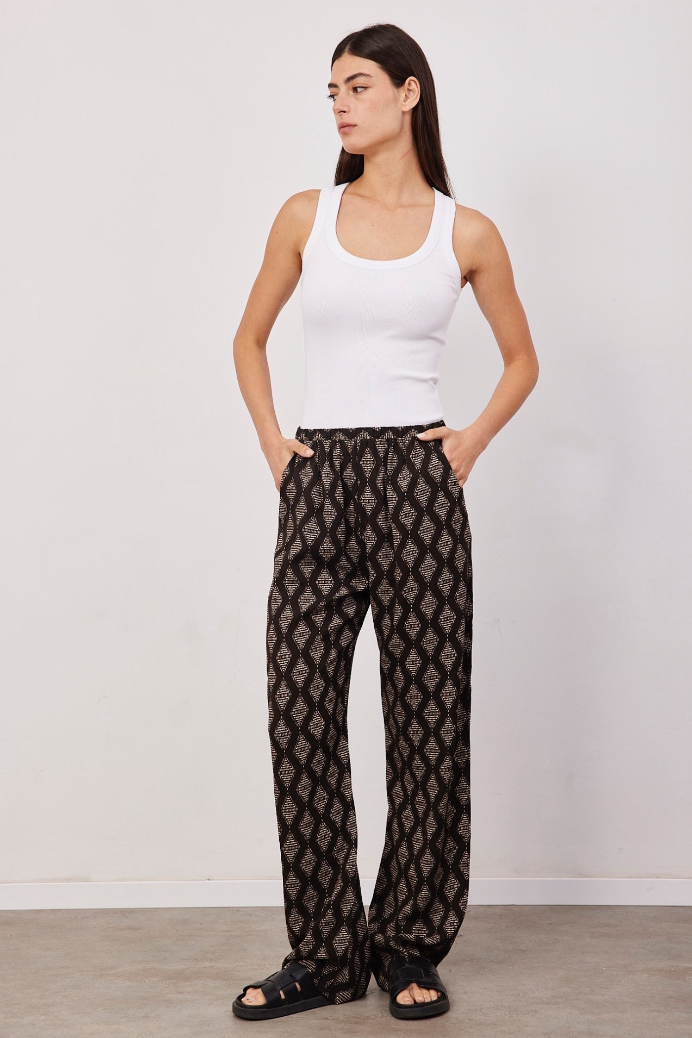 מכנסיים רחבים בהדפס - ITAY BRANDS