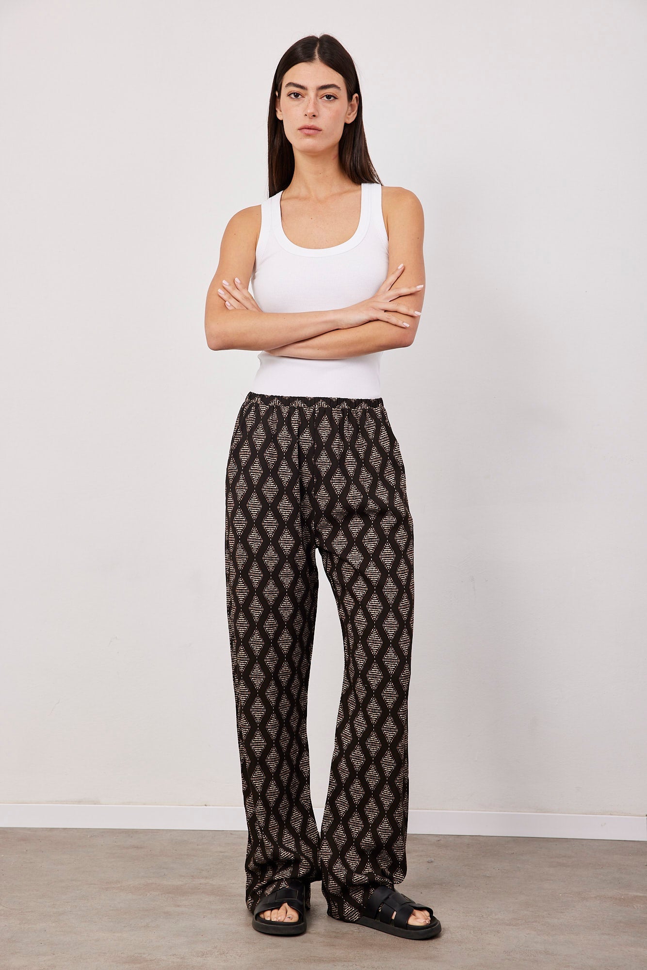 מכנסיים רחבים בהדפס - ITAY BRANDS