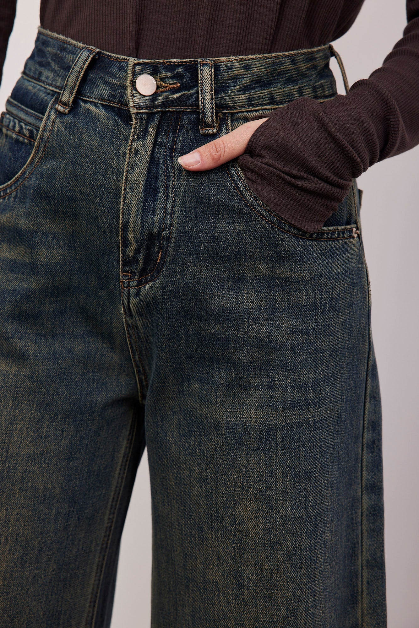 ג'ינס מתרחב במראה משופשף - ITAY BRANDS