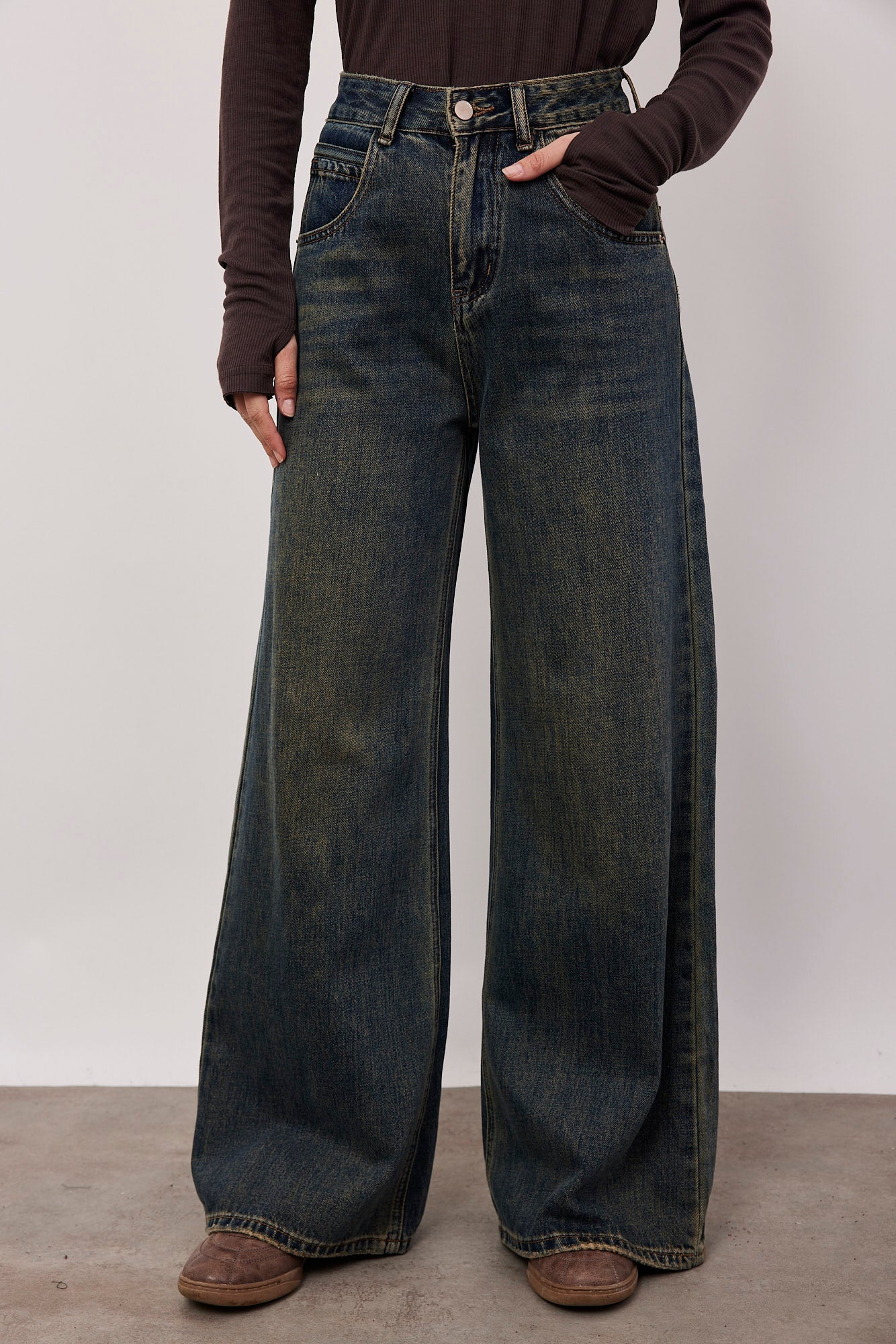 ג'ינס מתרחב במראה משופשף - ITAY BRANDS