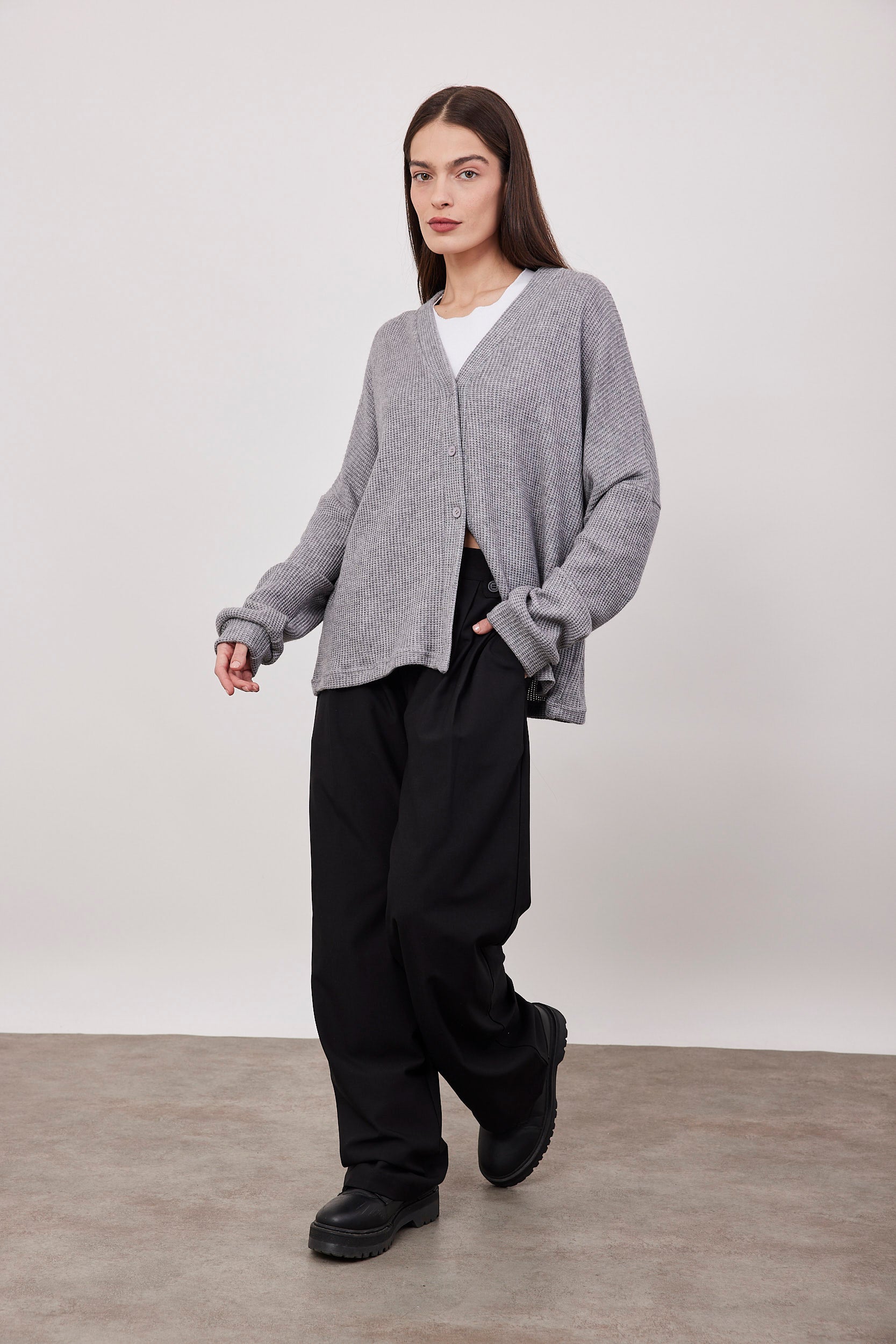 קרדיגן בד וופל