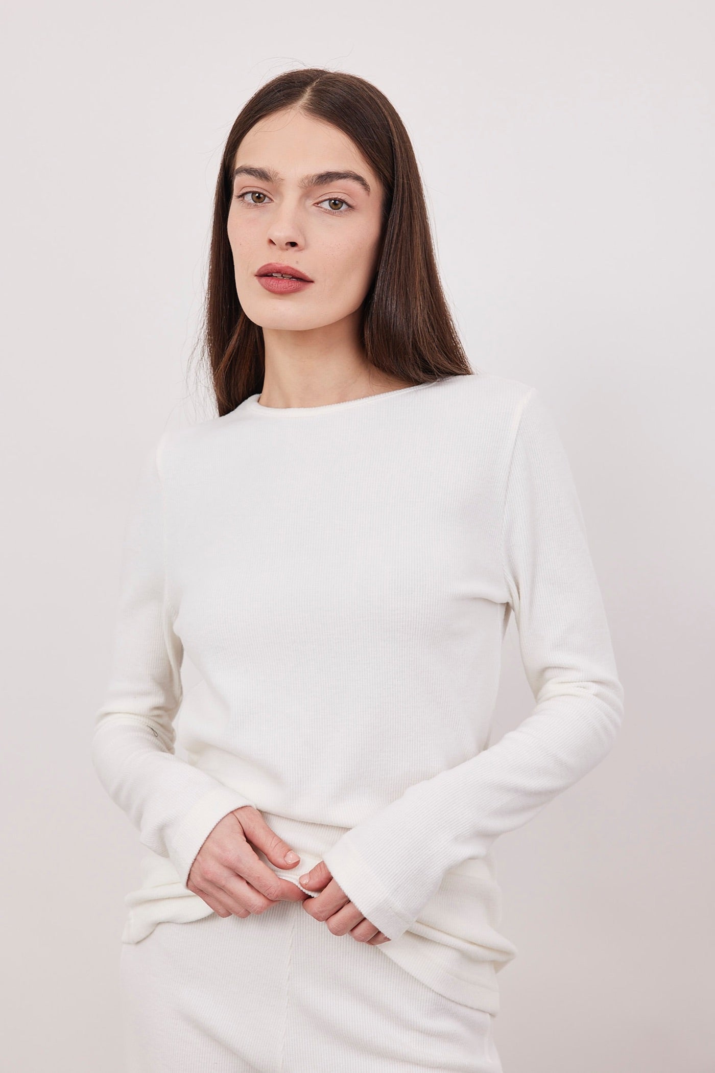 חולצת סריג ריב ארוכה