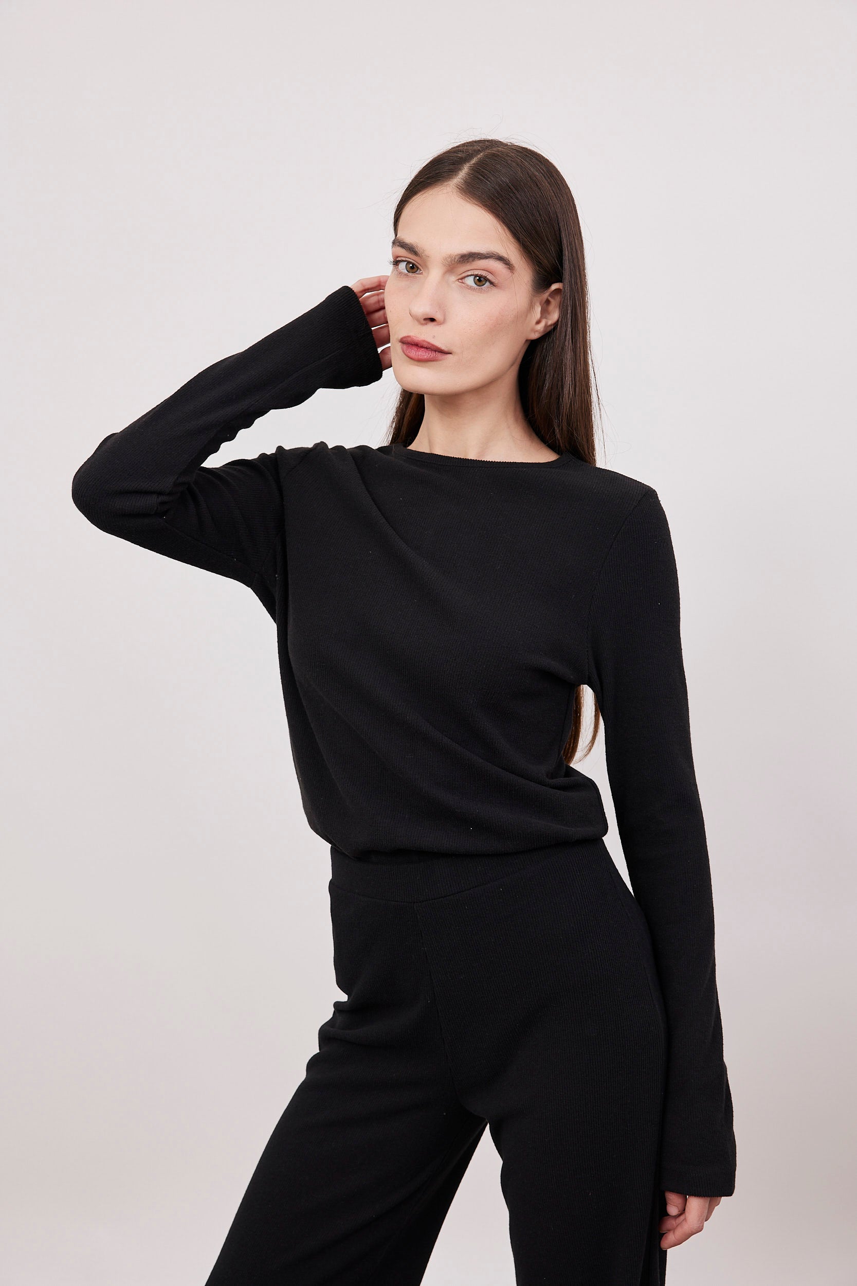 חולצת סריג ריב ארוכה