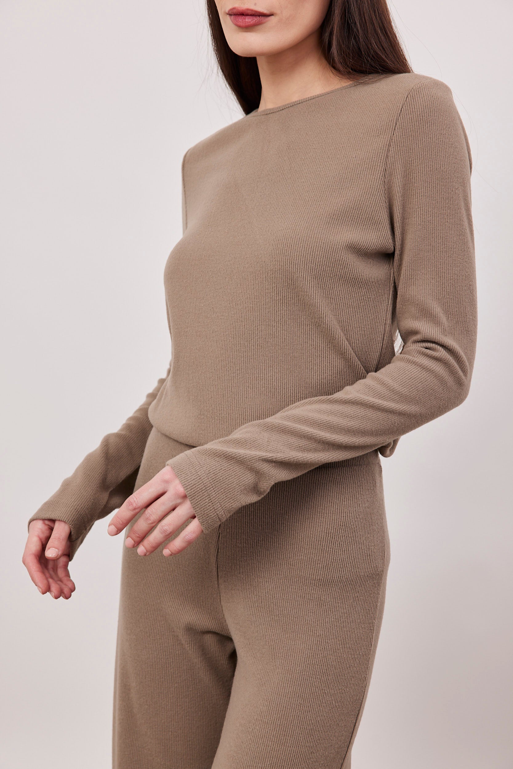 חולצת סריג ריב ארוכה