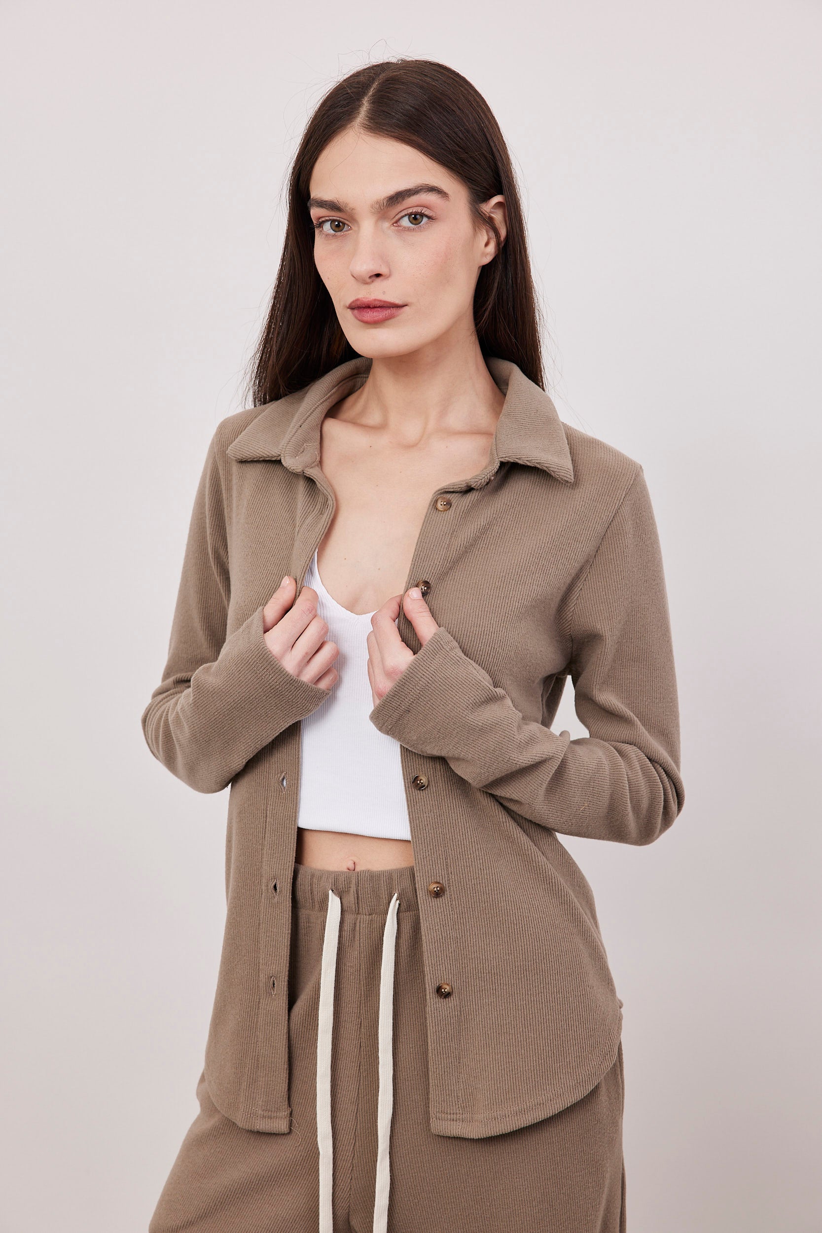 חולצת סריג מכופתרת