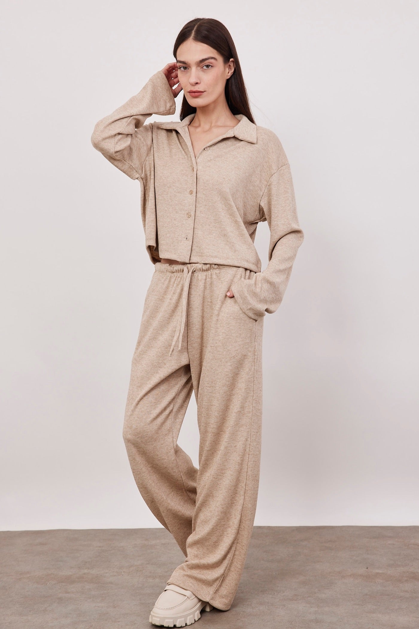 חולצת קרדיגן בד סריג