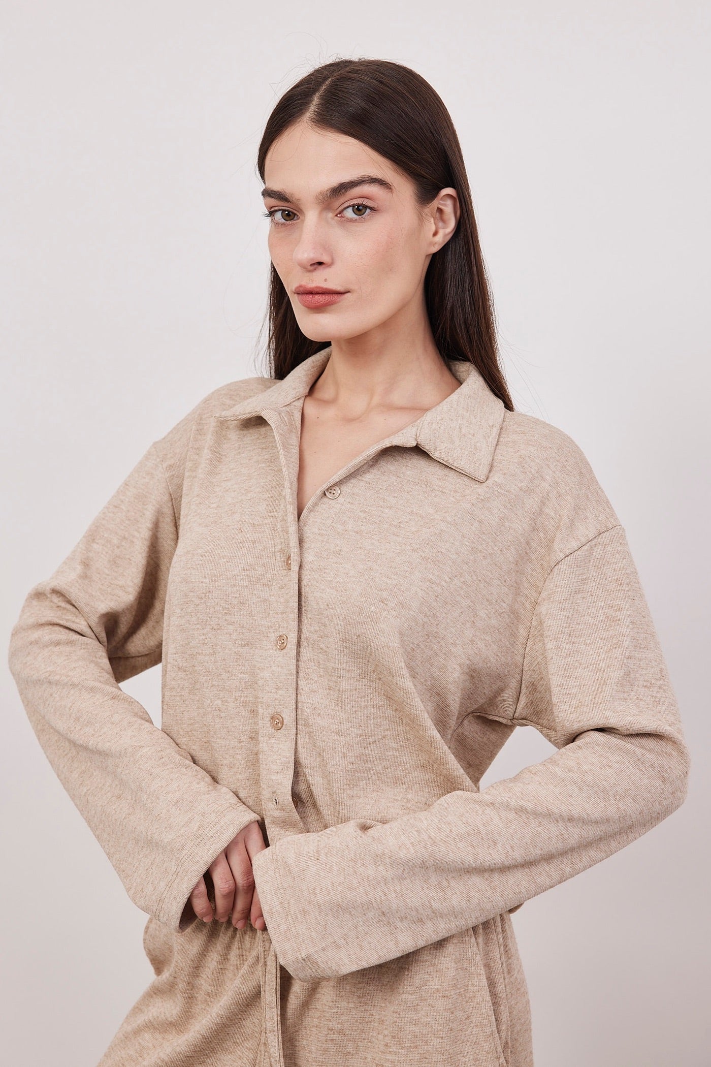 חולצת קרדיגן בד סריג