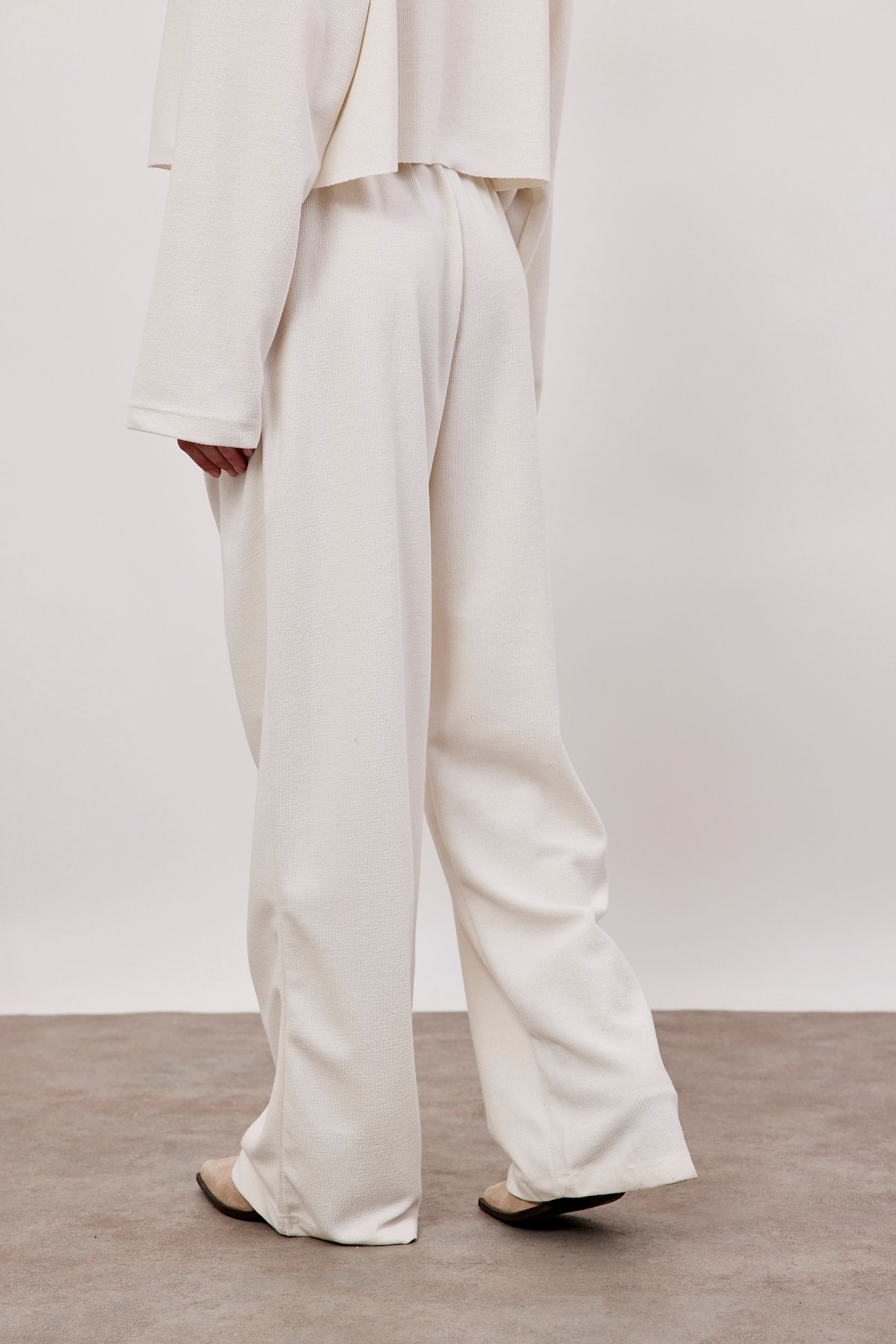 מכנסי סריג ארוכים עם שרוך