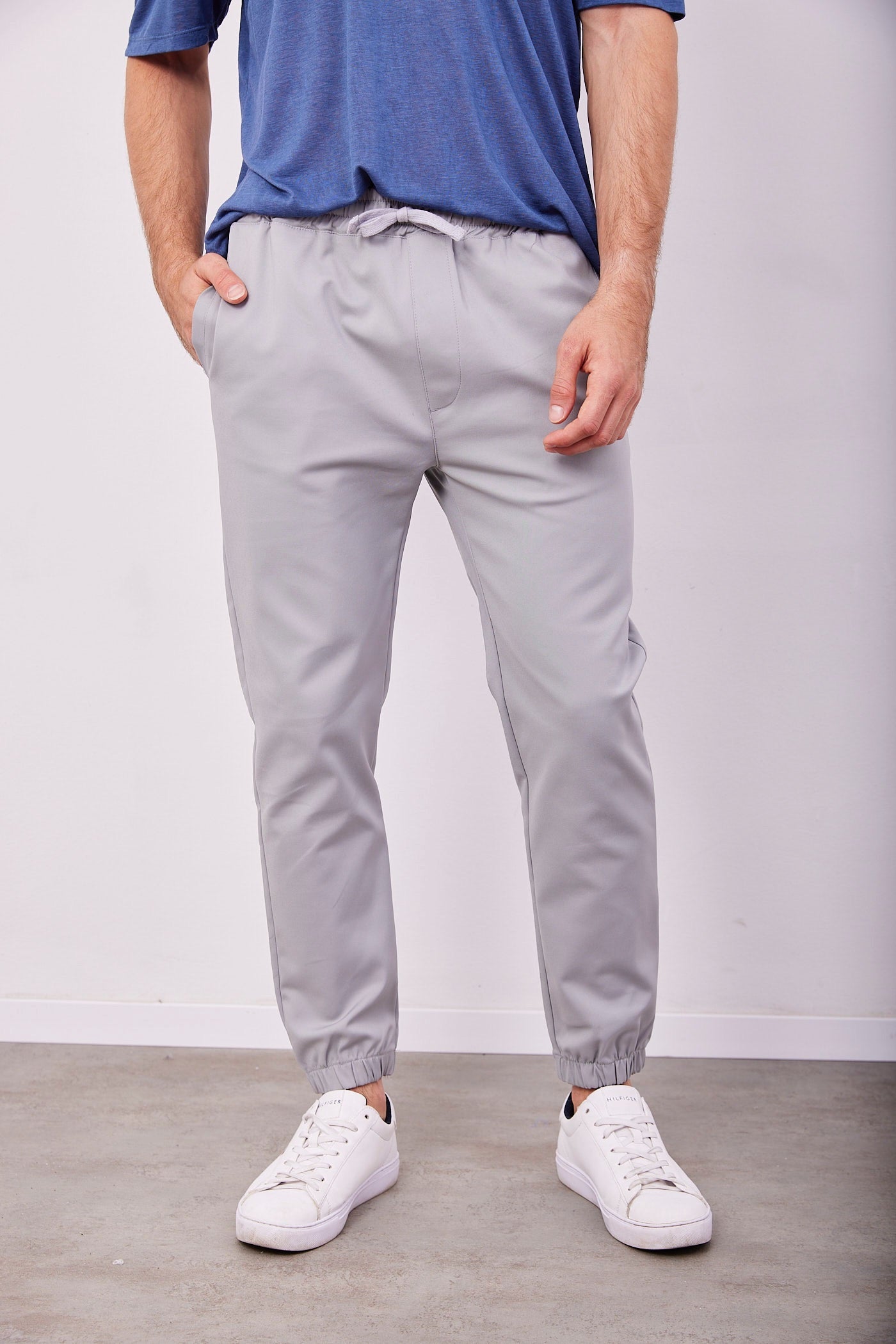 מכנסיים ארוכים עם גומי בסיומת - ITAY BRANDS