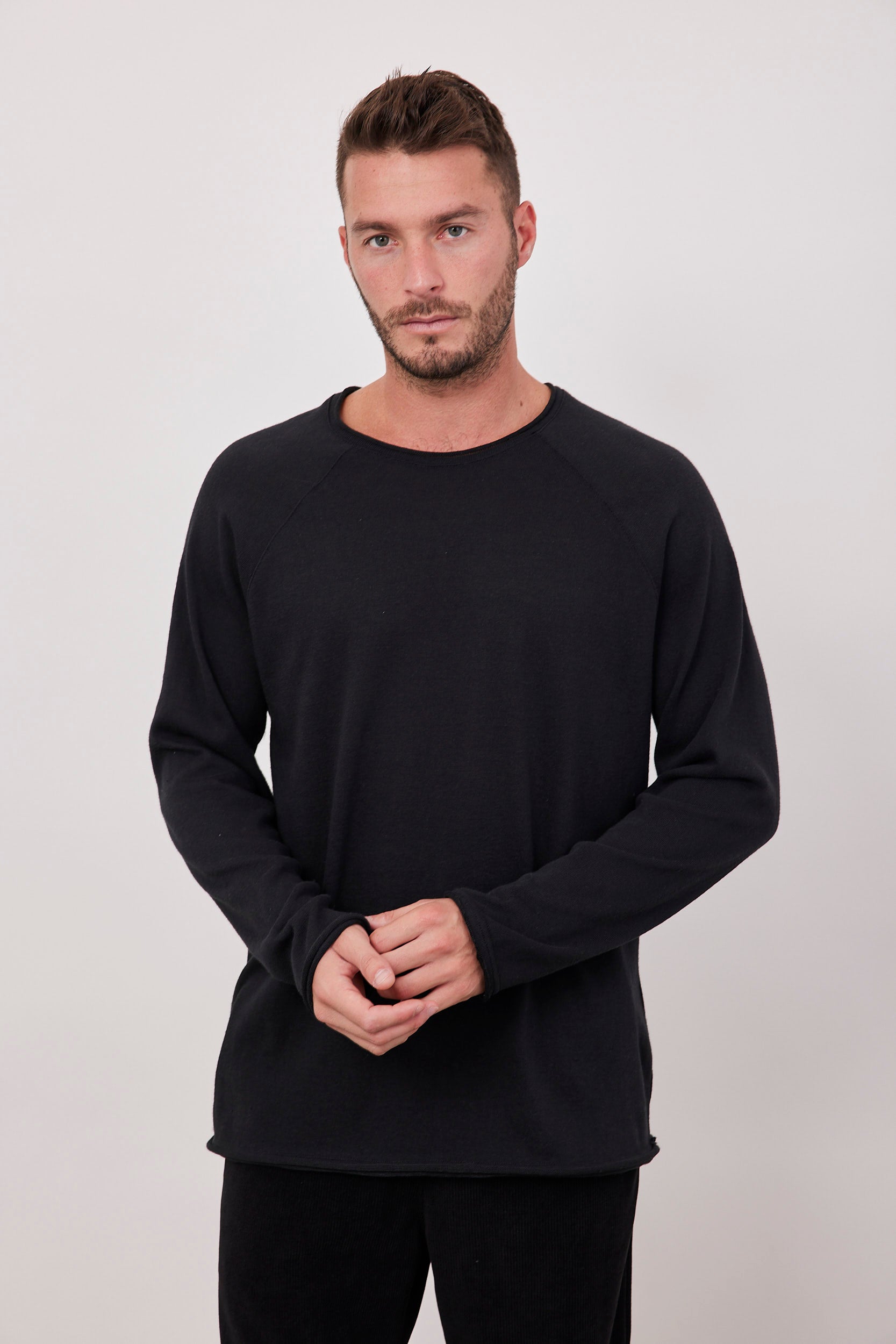 חולצת רגלן ארוכה מראה פשתן