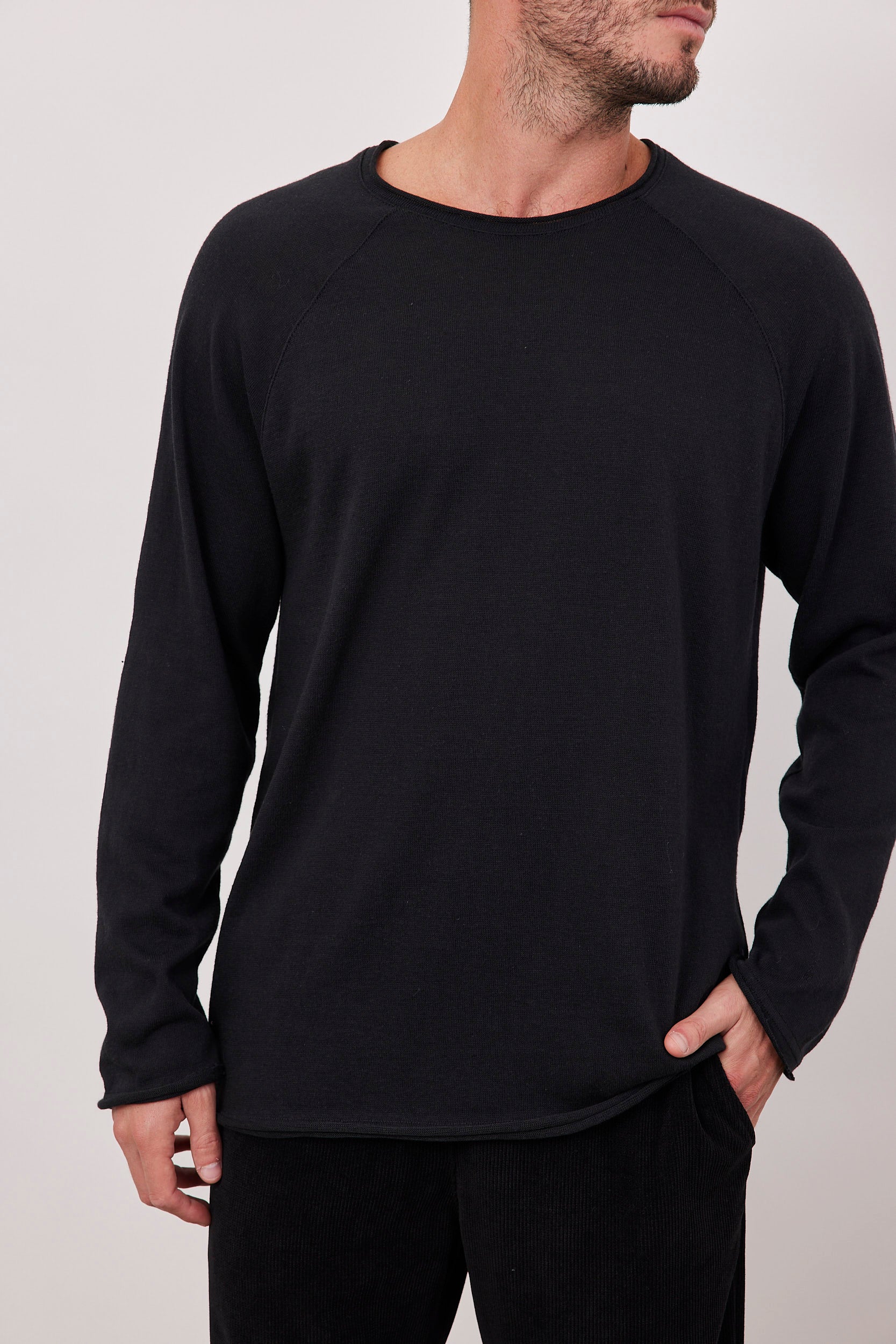 חולצת רגלן ארוכה מראה פשתן