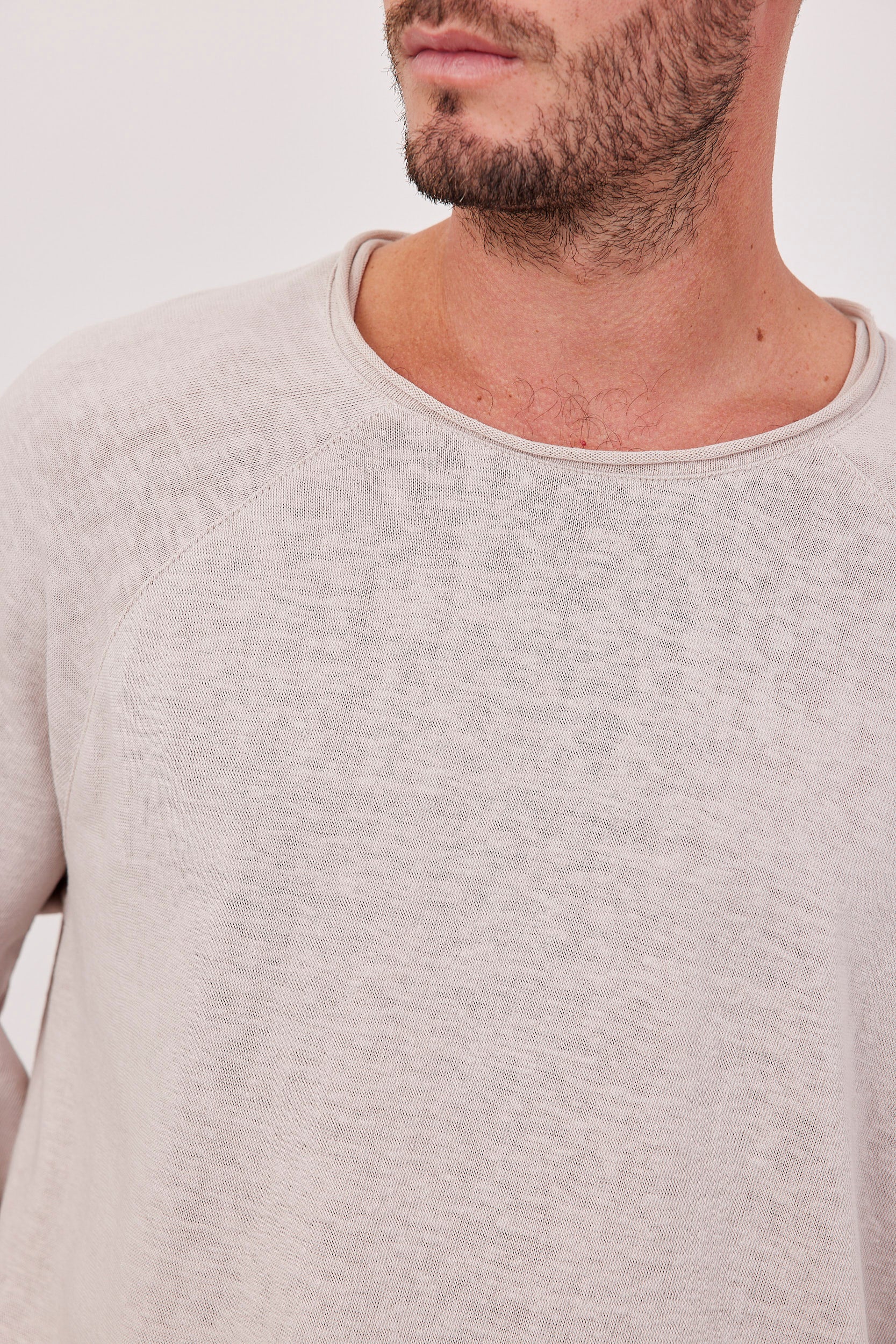 חולצת רגלן ארוכה מראה פשתן