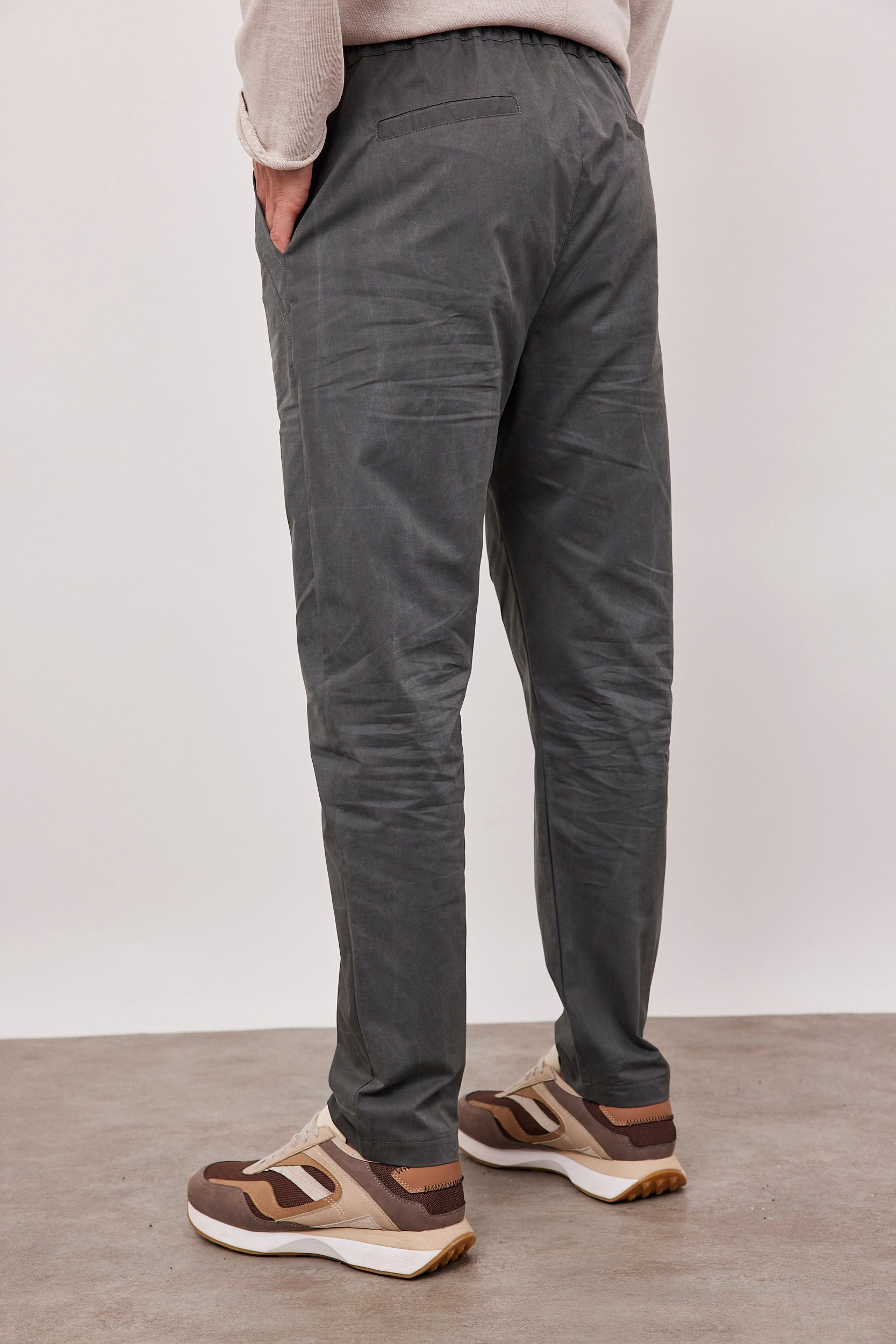 מכנסי כותנה עם שרוך