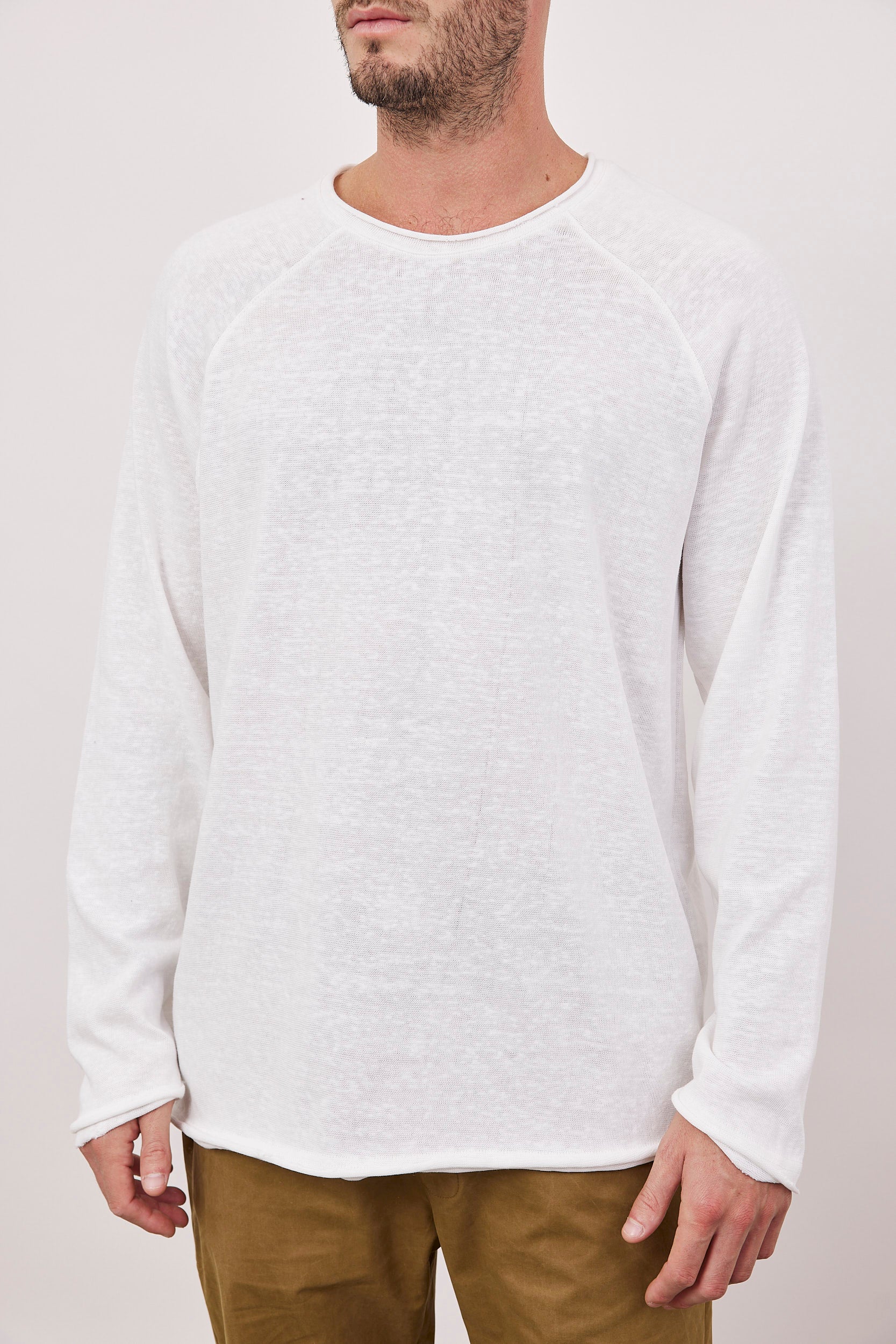 חולצת רגלן ארוכה מראה פשתן