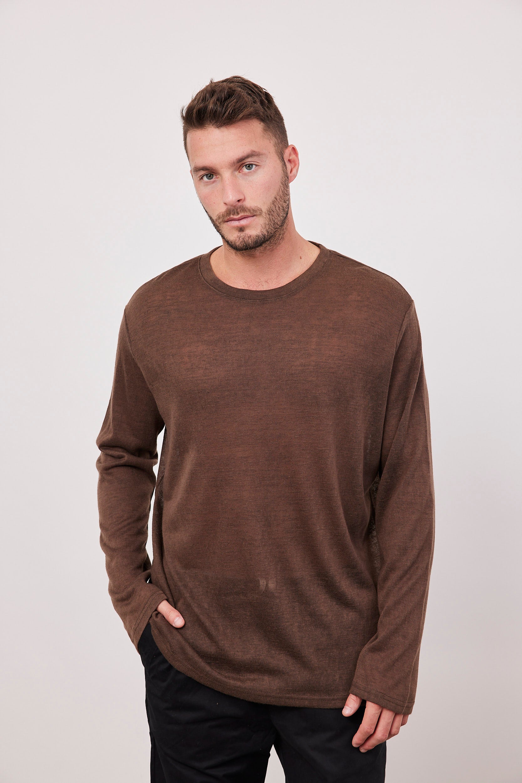 חולצה ארוכה בטקסטורה גזרה רחבה