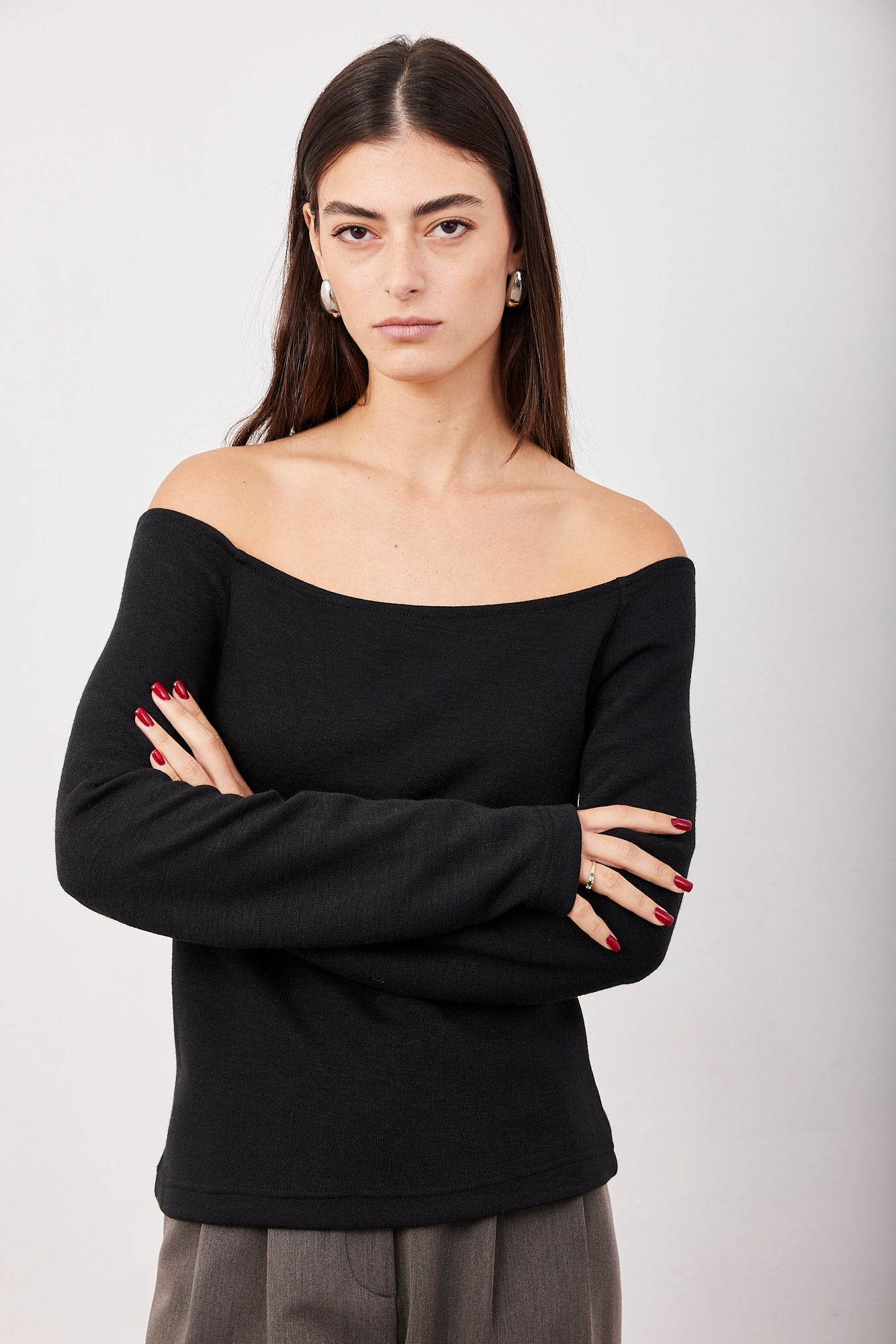 חולצת אוף שולדרס עם שרוולים ארוכים - ITAY BRANDS