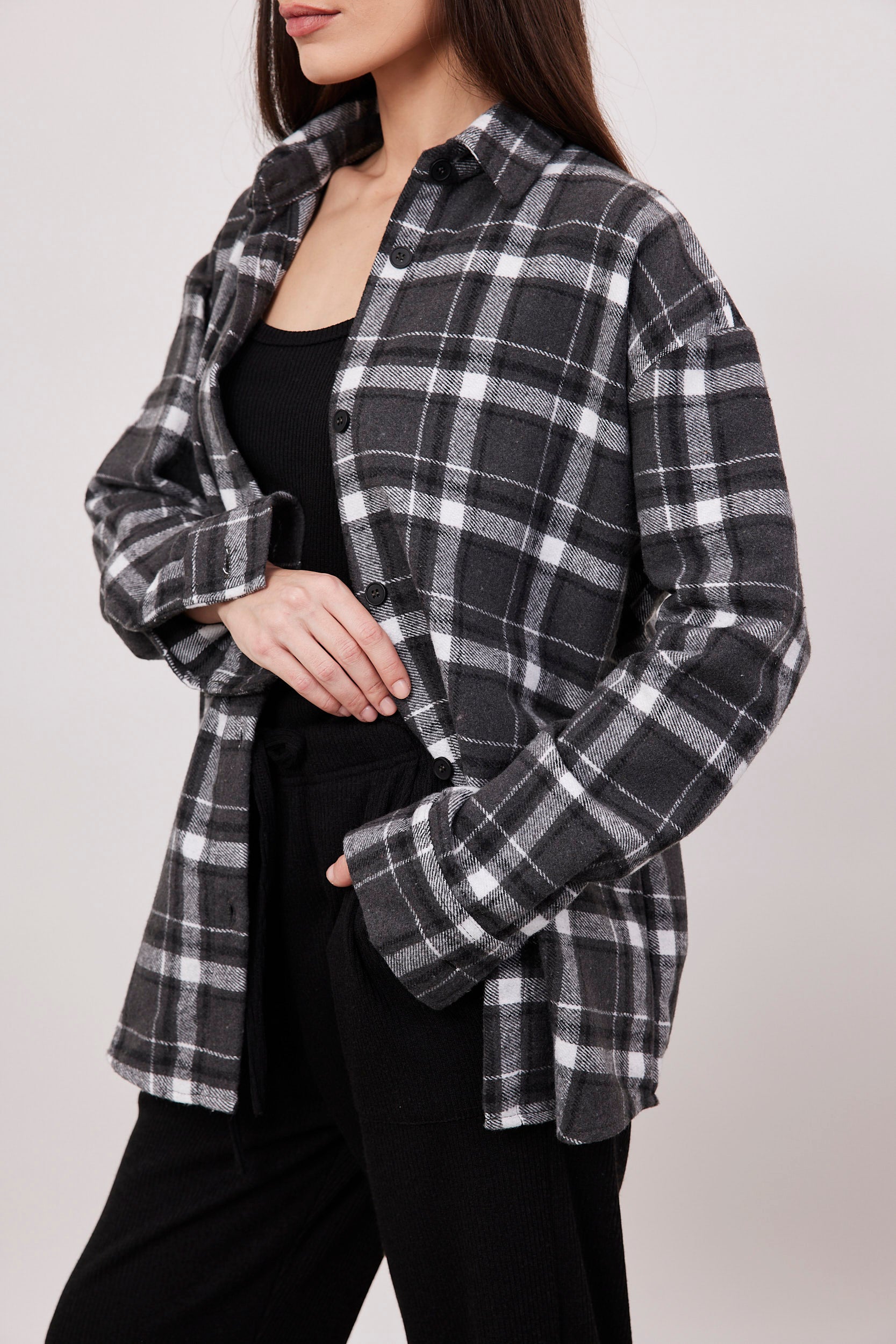 גקט משבצות ארוך