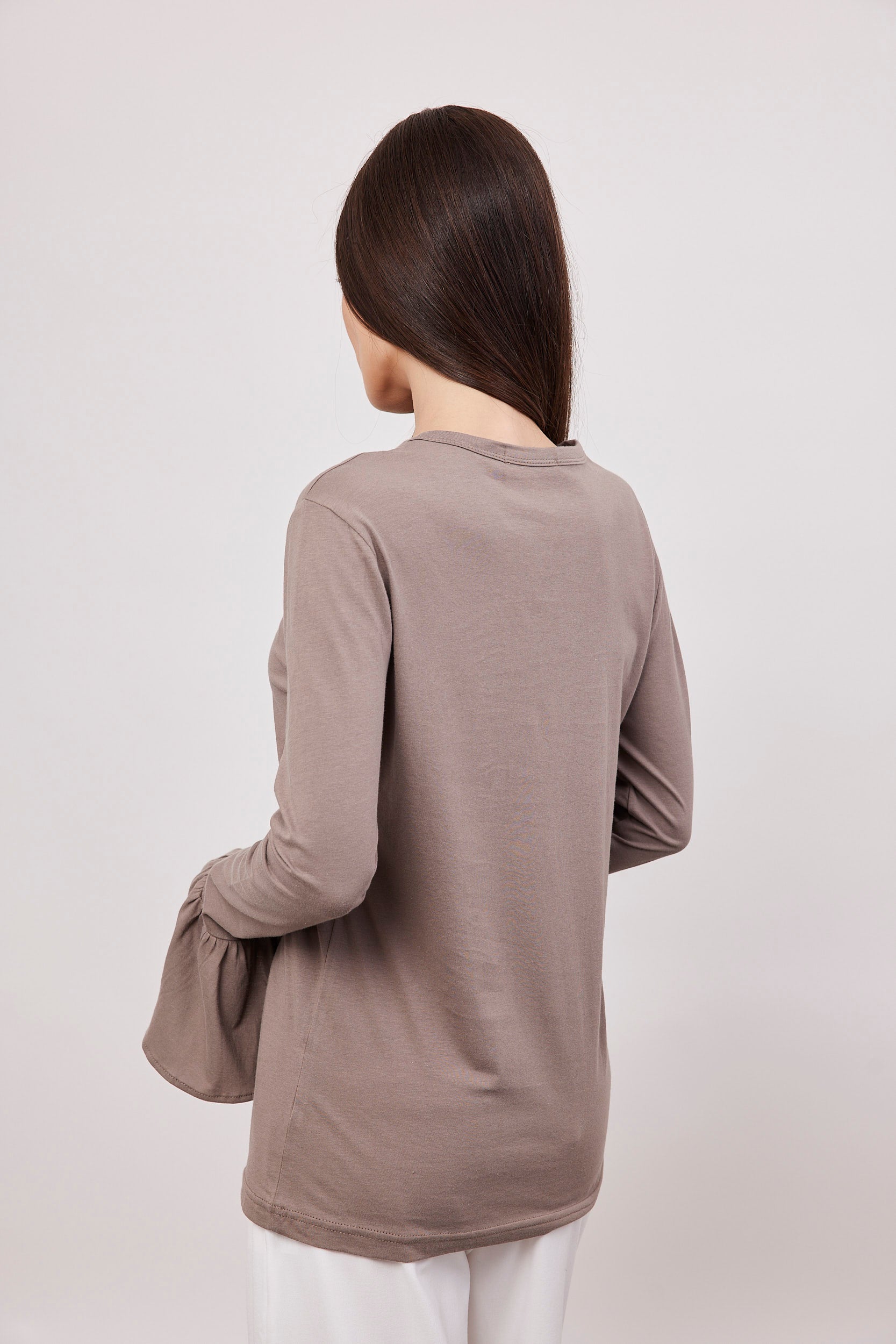 חולצה ארוכה עם שרוולי וולן