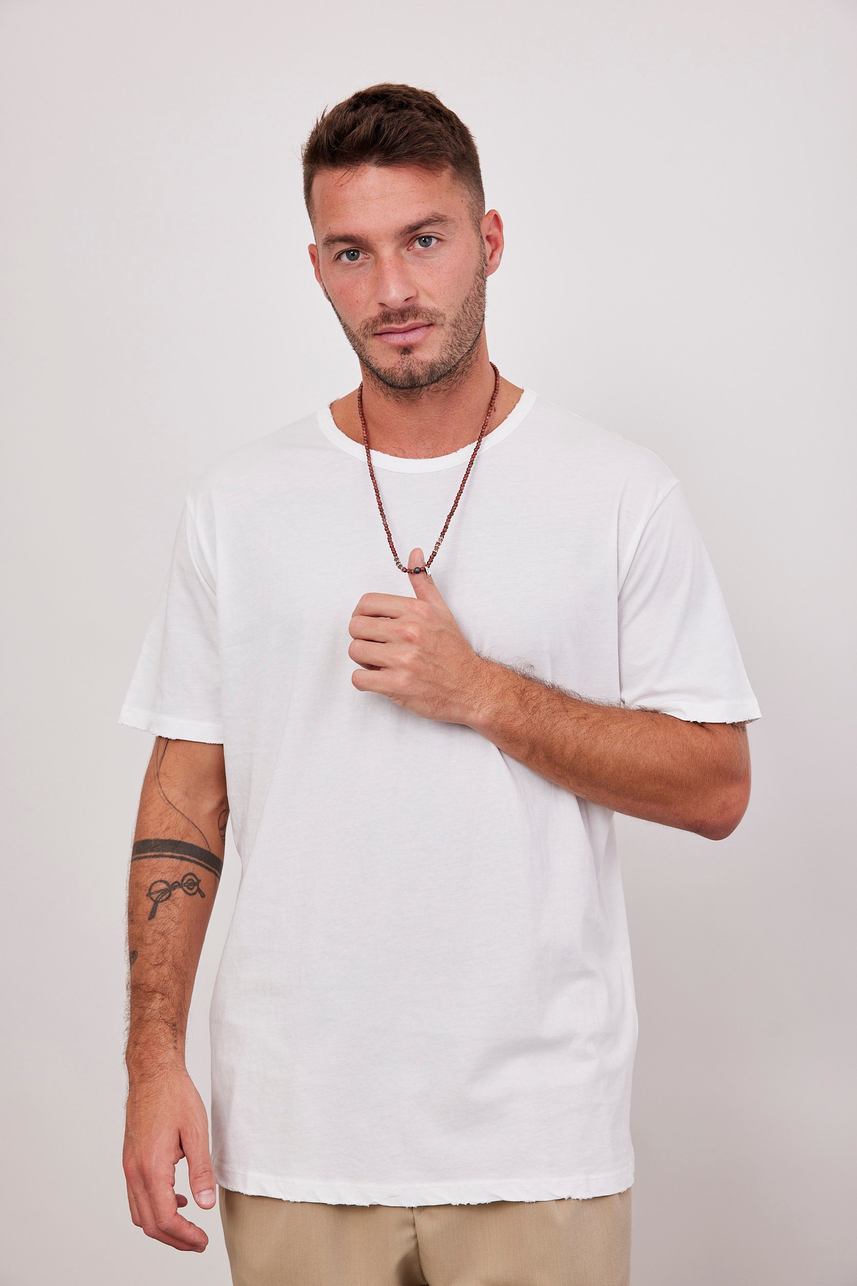 שרשרת אבני ג'ספר תליון דמוי שן