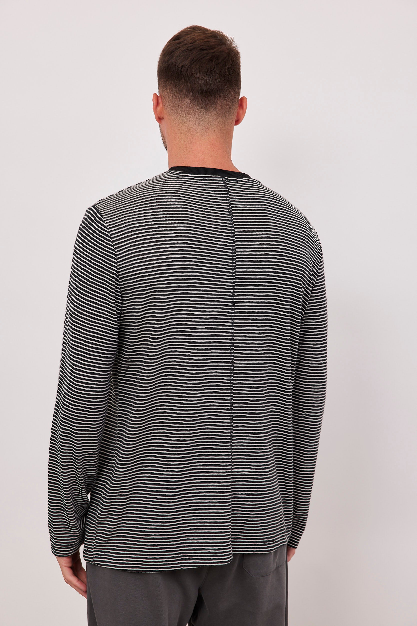 חולצת סריג דקה בהדפס פסים