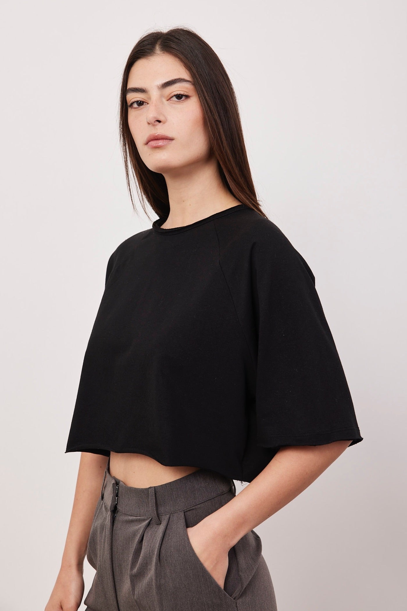 חולצת אוברסייז בגזרת קרופ - ITAY BRANDS