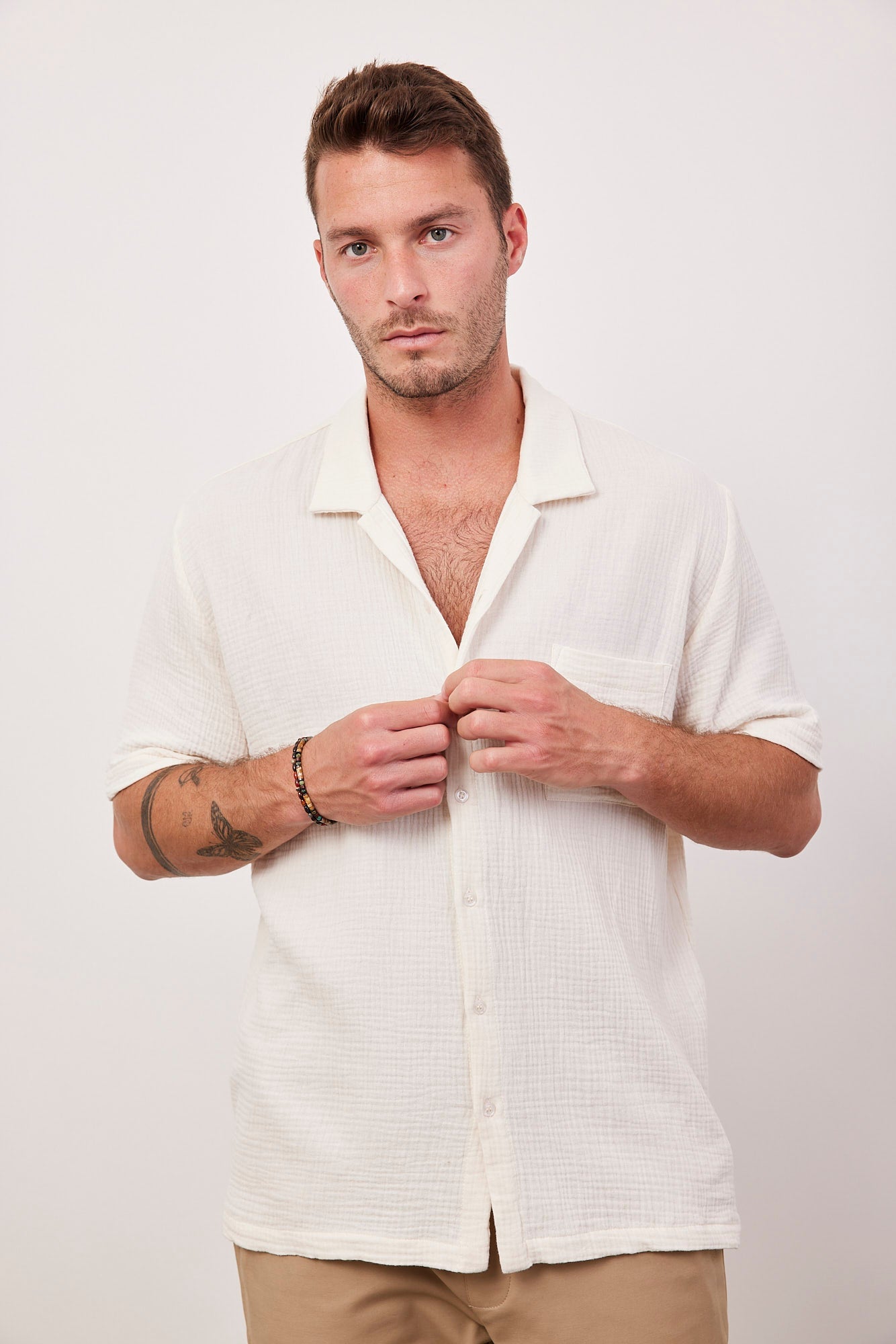 חולצה מכופתרת מבד טטרה - ITAY BRANDS