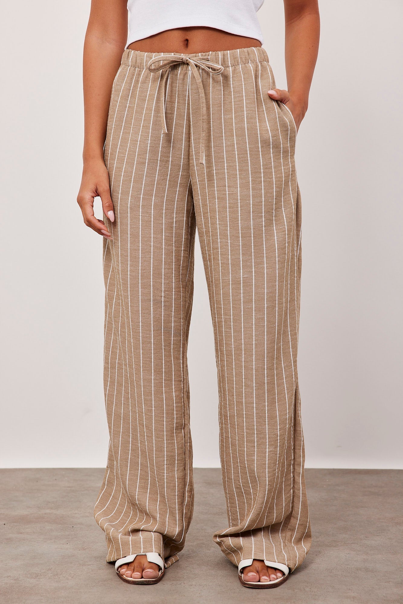 מכנסי פסים מתרחבים - ITAY BRANDS