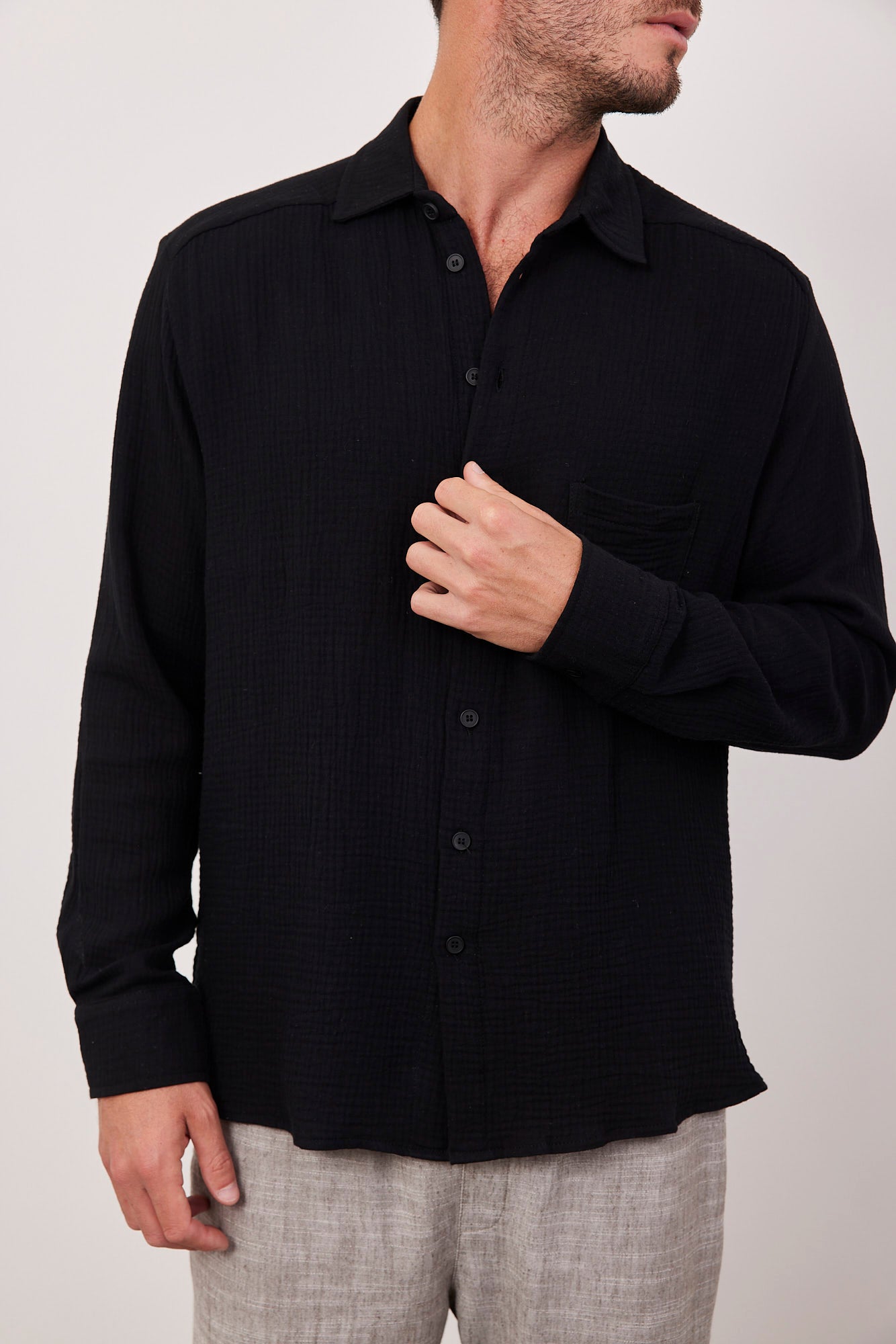 חולצה טטרה ארוכה מכופתרת - ITAY BRANDS