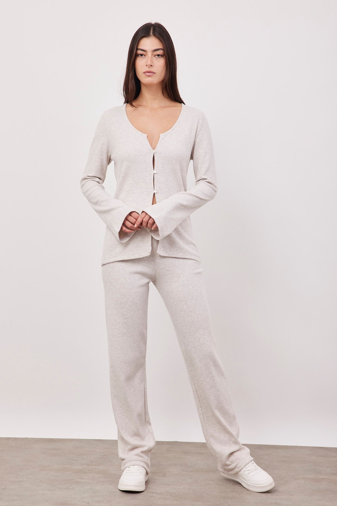 חליפת סריג עליונית בשילוב כפתורים - ITAY BRANDS