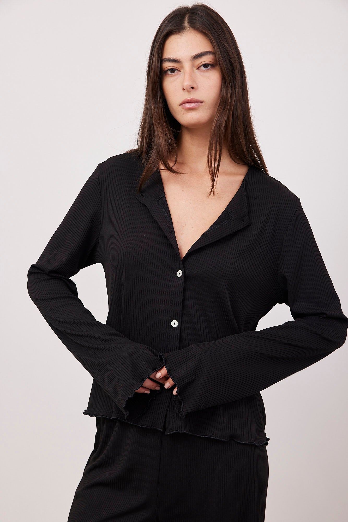 חליפה מכופתרת אוברסייז בטקסטורת פסים - ITAY BRANDS